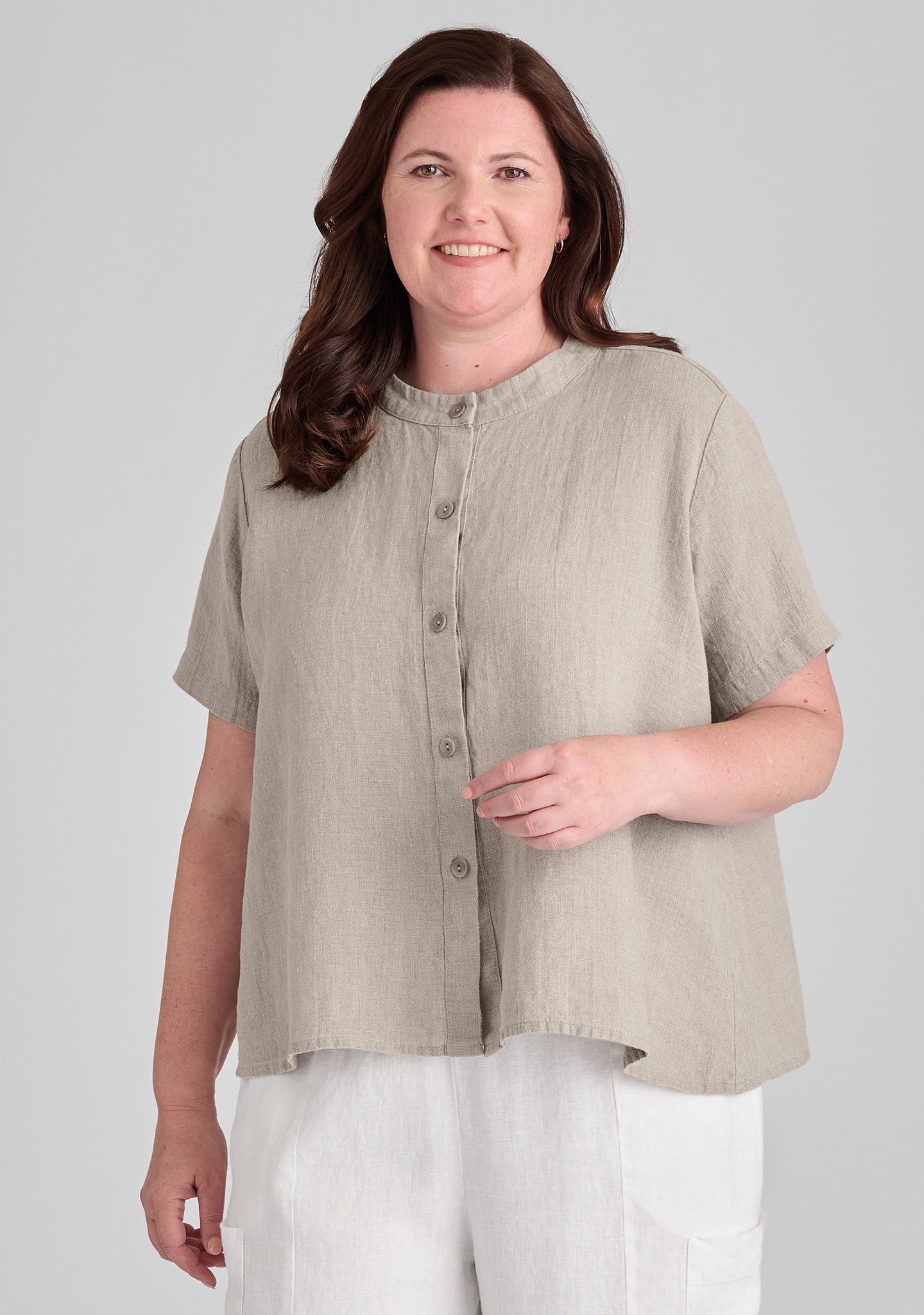 Zdenka Women's Linen Button Down Shirt - Breathable Casual Blouse for Work & Summer Outfits | Office Wear & Vacation Style