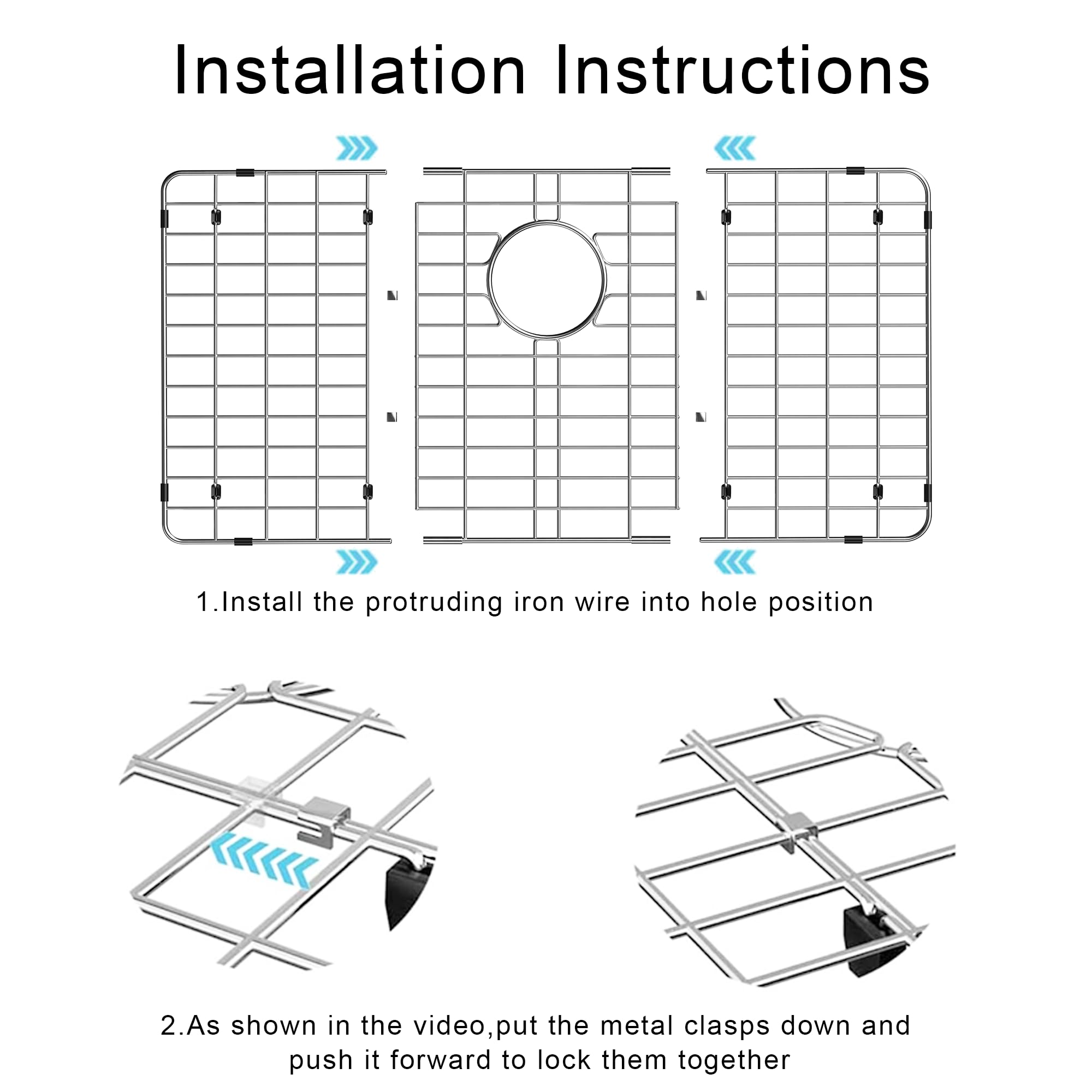 Stainless Steel Kitchen Sink Protector Grid - 28.75