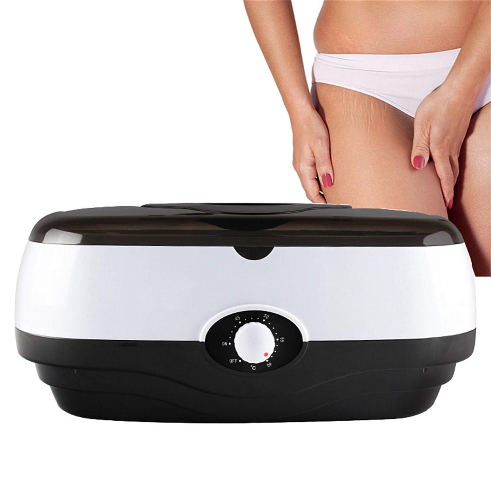 Professional Paraffin Wax Warmer Machine for Hands & Feet - 4000ml Large Capacity, Fast 25-Min Meltdown with Wax Refill & Thermal Mitts - Ideal for Spa, Home Therapy & Pain Relief (Black)