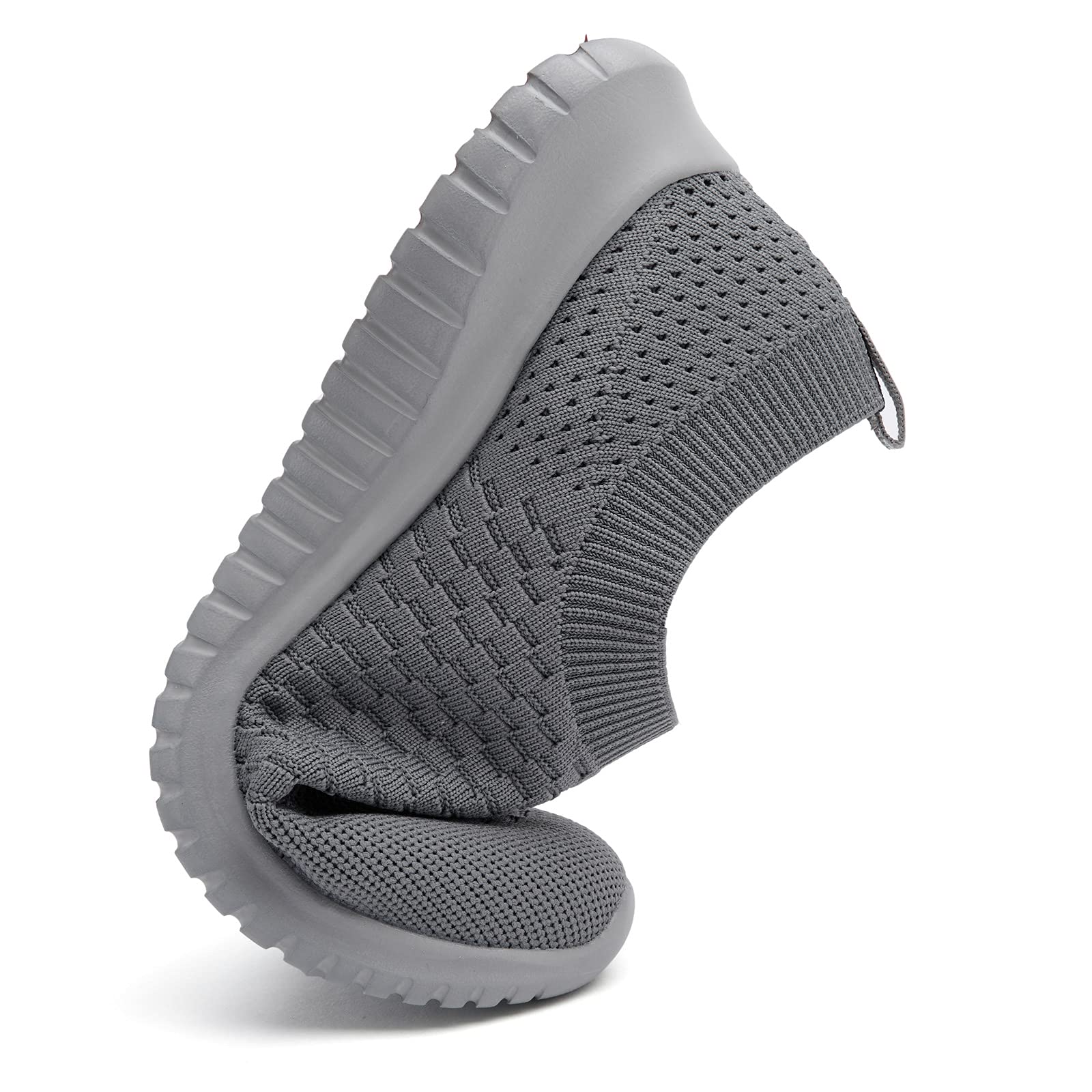 TIOSEBON Men's Slip-On Walking Shoes - Breathable Knit Mesh Tennis Sneakers for Men - Comfortable Casual Shoes for Walking, Running & Daily Wear