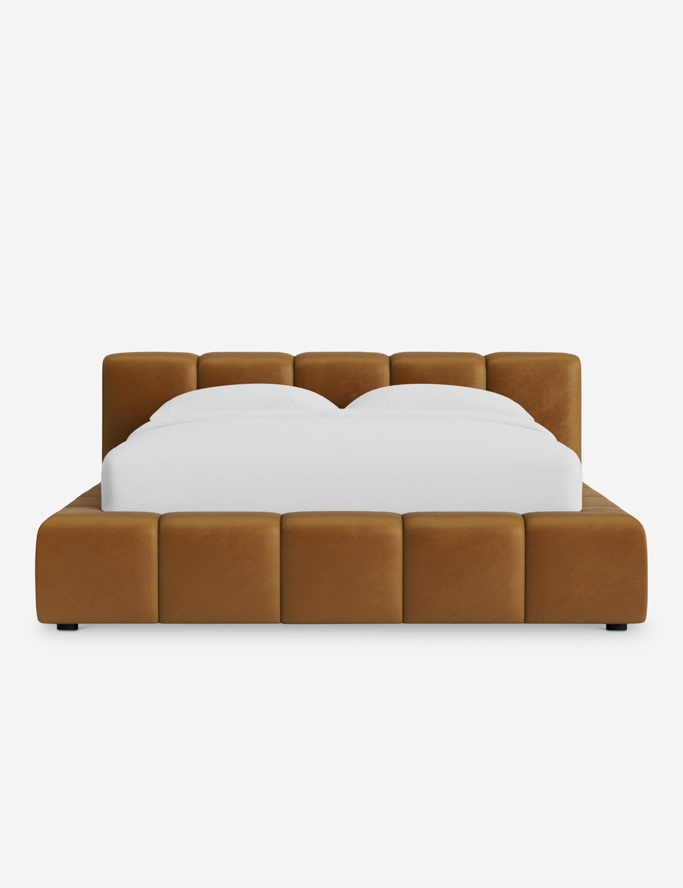 Cambry Platform Bed Frame - Modern Minimalist Wooden Bed with Headboard - Perfect for Bedroom, Guest Room & Small Spaces