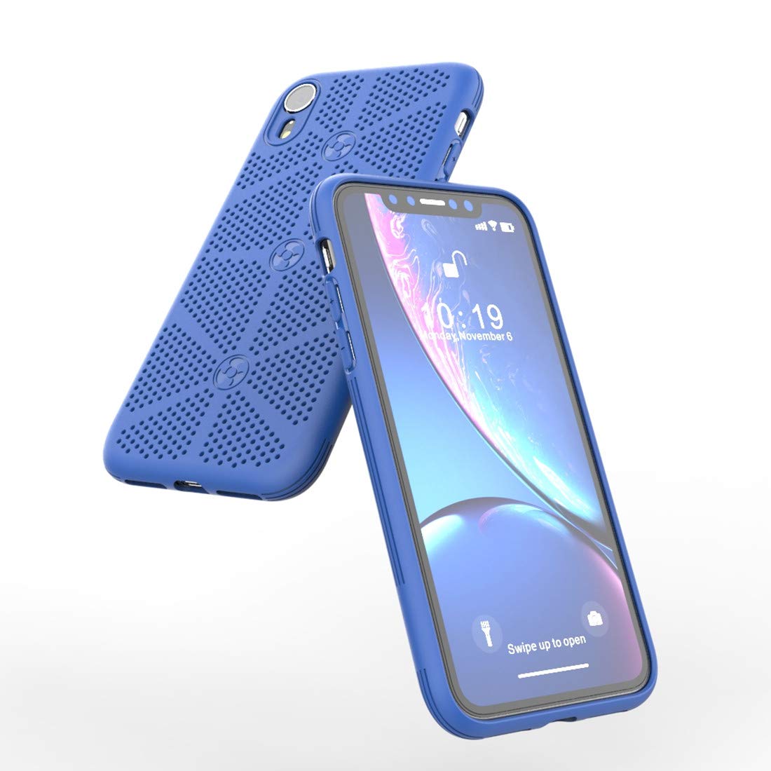 iPhone XR Cooling Phone Case - Heat Dissipation & Breathable TPU Protective Cover for iPhone XR 6.1 Inch (2018) | Blue | Perfect for Gaming, Outdoor Activities & Hot Weather Use