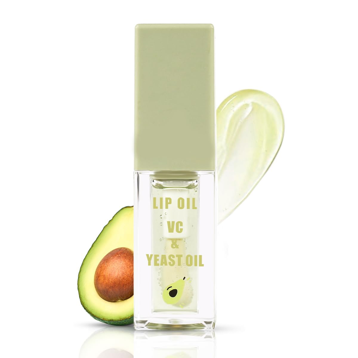 Syfer Natural Lip Oil with Vitamin C & Yeast Extract - Long Lasting Moisturizing & Nourishing Lip Treatment for Women & Girls - 4ml Avocado Flavor - Perfect for Dry Lips, Daily Hydration & Night Care