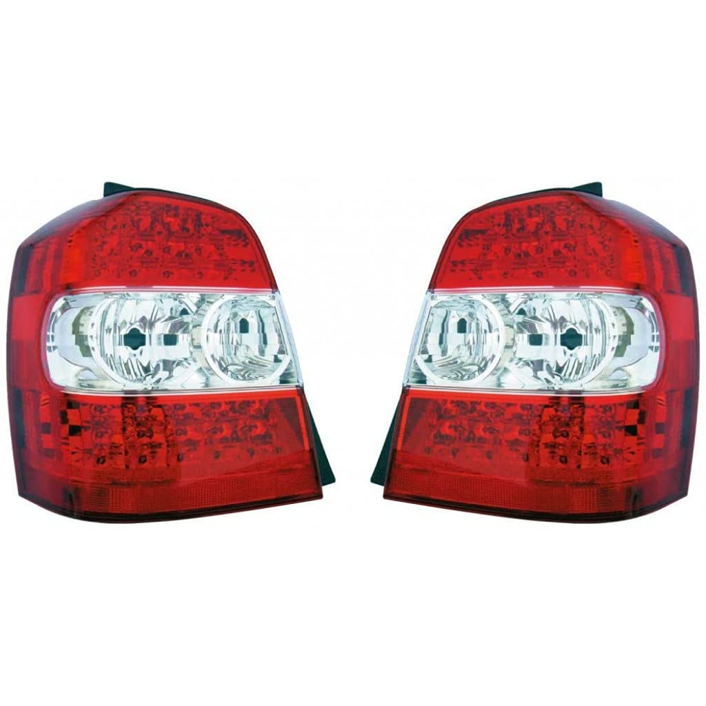 2006-2007 Toyota Highlander Rear Tail Lights Pair - Driver & Passenger Side (TO2800162 TO2801162) | OEM Replacement Parts 81561-48130 81551-48130 | Perfect for Night Driving Safety & Vehicle Customization