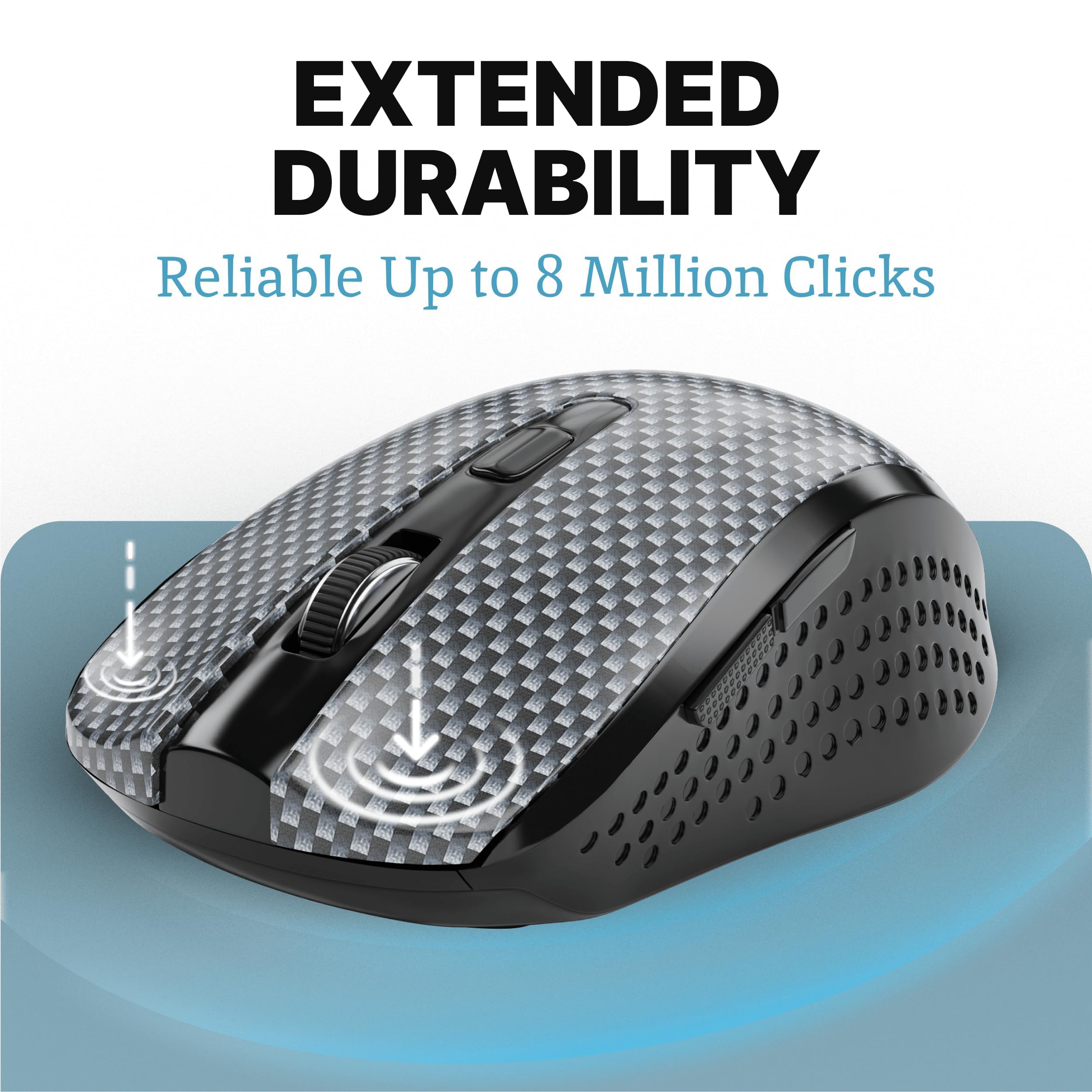 Silent Wireless Mouse for Laptop & PC - USB Cordless Computer Mouse with Ultra Quiet Click for Chromebook, MacBook, Office & Gaming | Ergonomic Design for Comfortable Long-Term Use