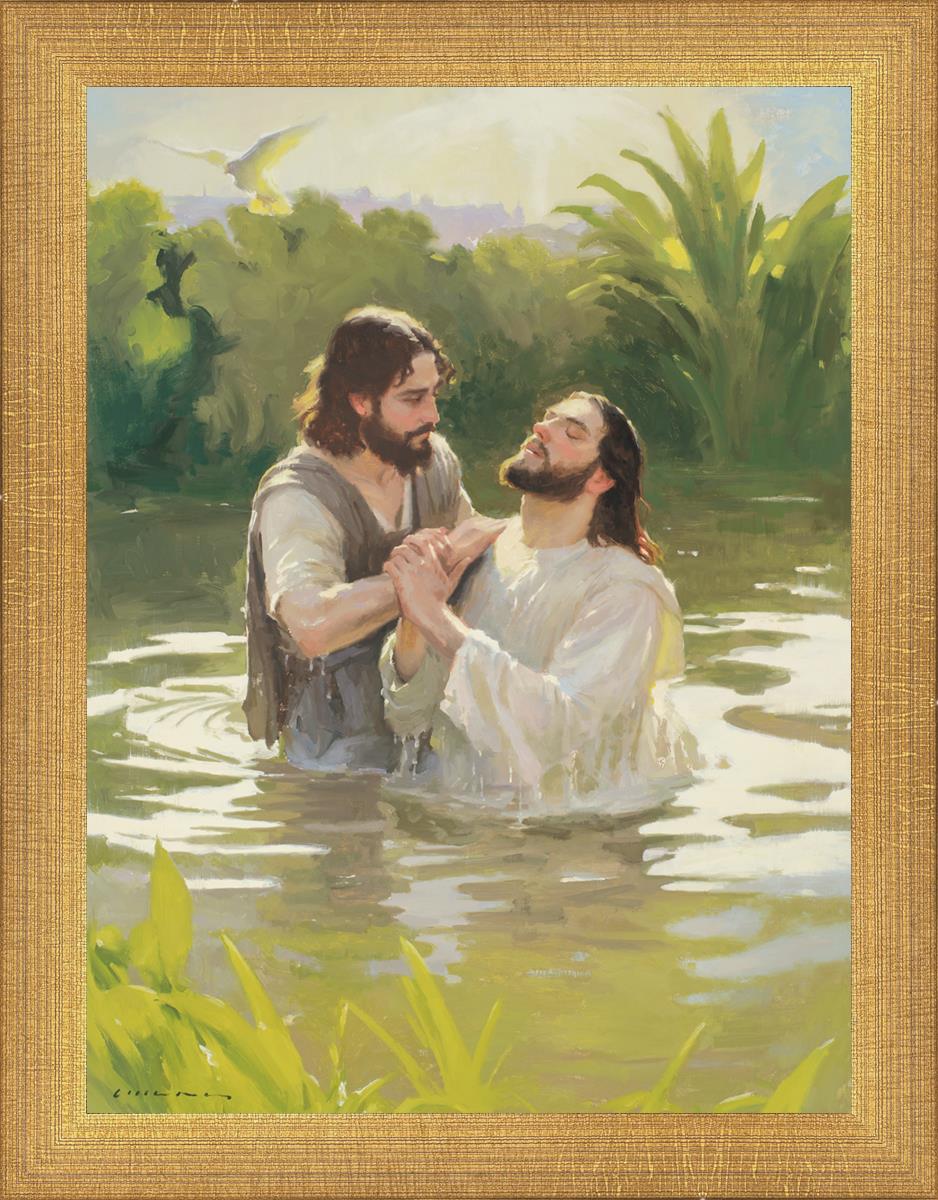 Baptism of The Savior - Religious Christian Wall Art for Home & Church Decor - Perfect for Baptism Ceremonies & Spiritual Inspiration