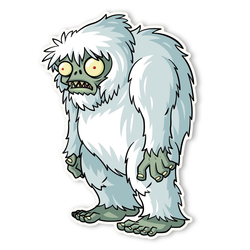 Plants vs. Zombies Yeti Wall Decal Sticker - Large 49.75 x 72 Inch - Perfect for Kids Room Decor, Game Themed Bedroom, and Gamer Gifts