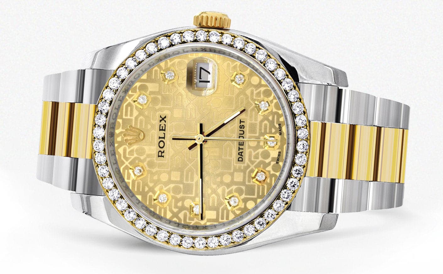 Luxury Rolex Datejust 36mm Men's Watch - 18K Gold & Diamond Bezel, Gold Dial, Oyster Bracelet | Perfect for Business, Formal Events & Luxury Gift Giving