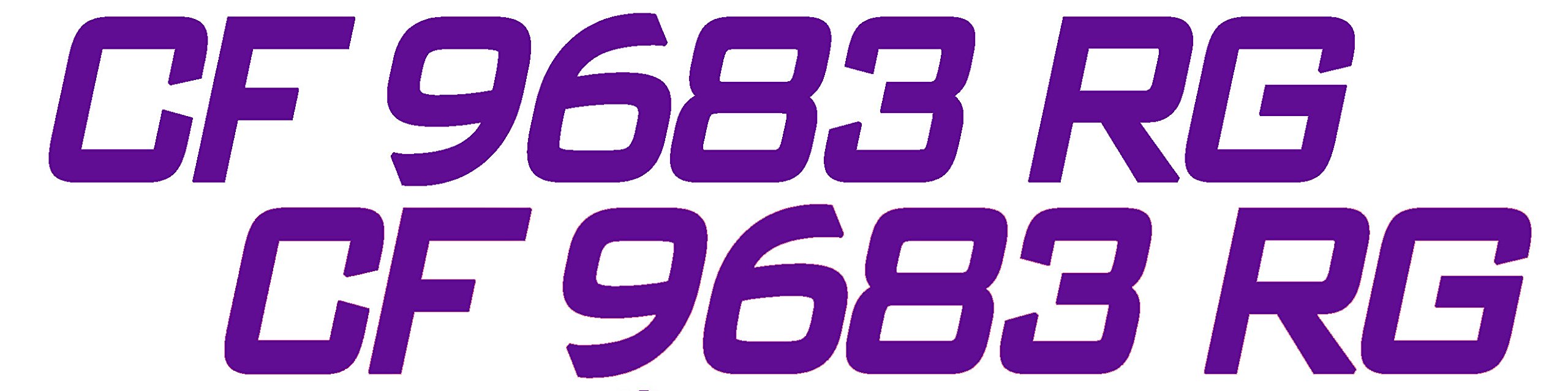 Custom Boat or PWC Registration Hull ID Decal Sticker Set of 2 - Durable Vinyl Waterproof Labels for Marine & Watercraft Identification (Perfect for Boating, Jet Ski & Water Sports)