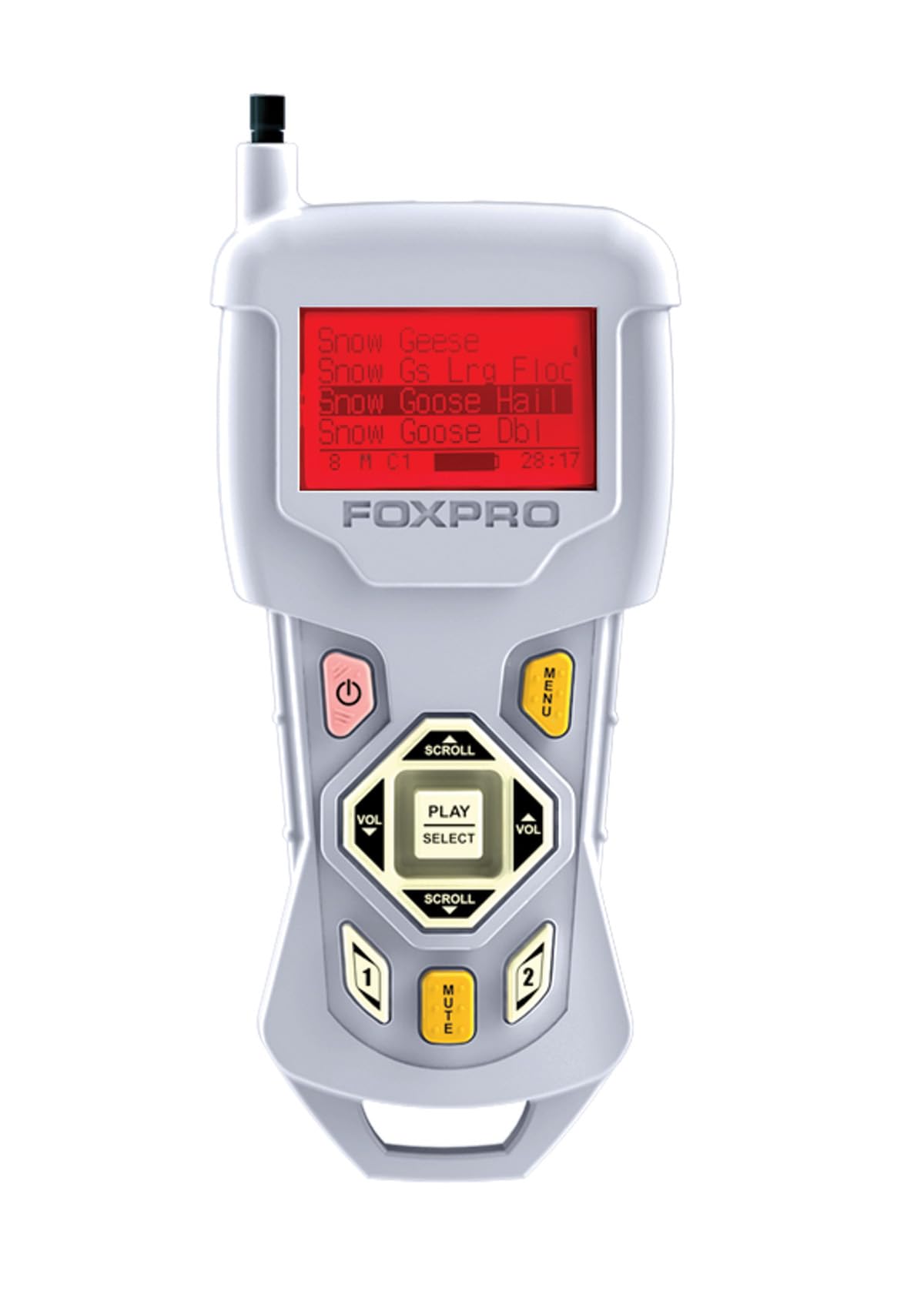 FOXPRO Snow Pro Electronic Snow Goose Game Call with 2 External Speakers & Remote - Waterfowl Hunting Decoy for Field & Wetland Hunting Scenarios