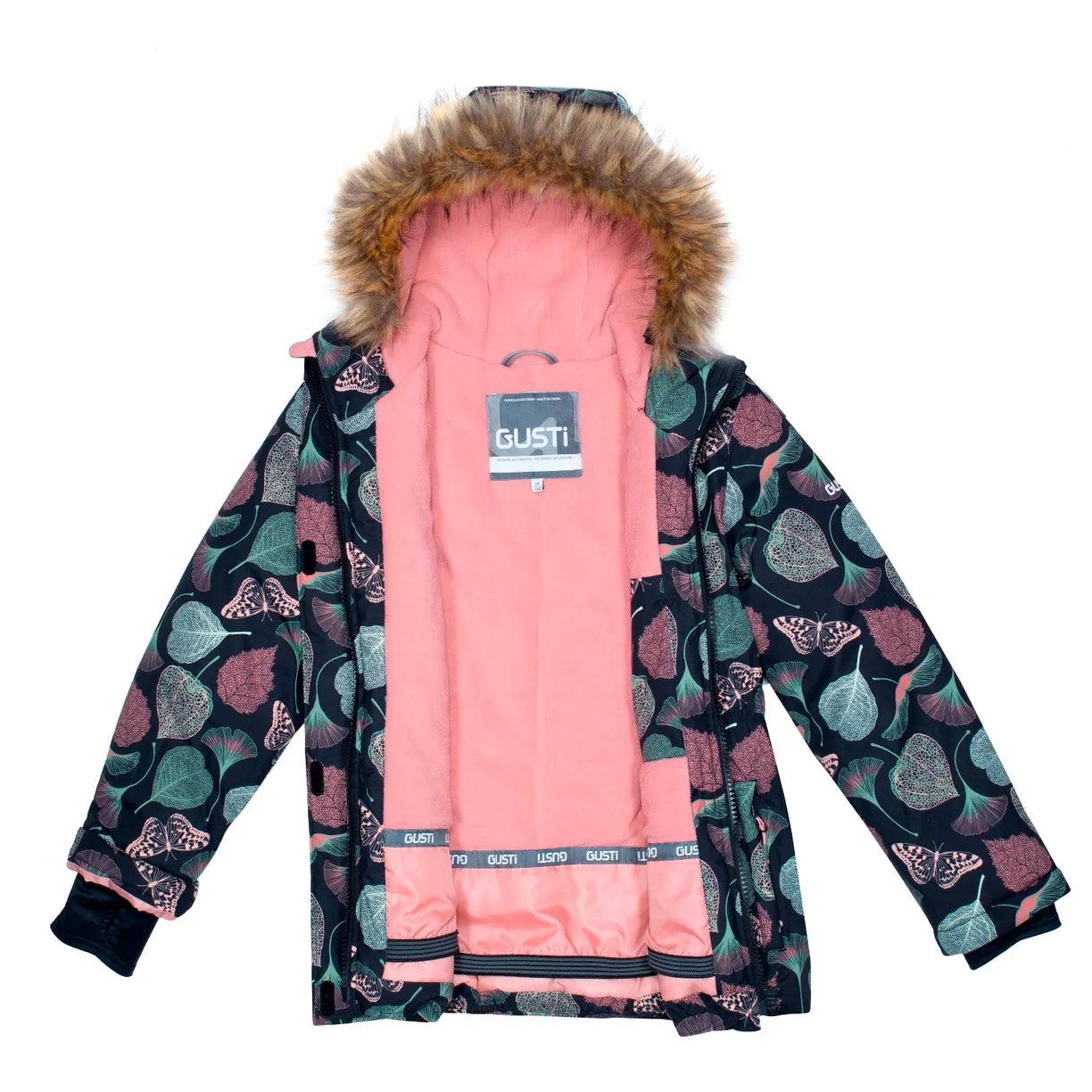 Gusti Girls Snowsuit Blossoms - Waterproof Winter Snowsuit for Toddler to Teen (3T to 13/14Y) - Perfect for Skiing, Sledding & Outdoor Winter Activities