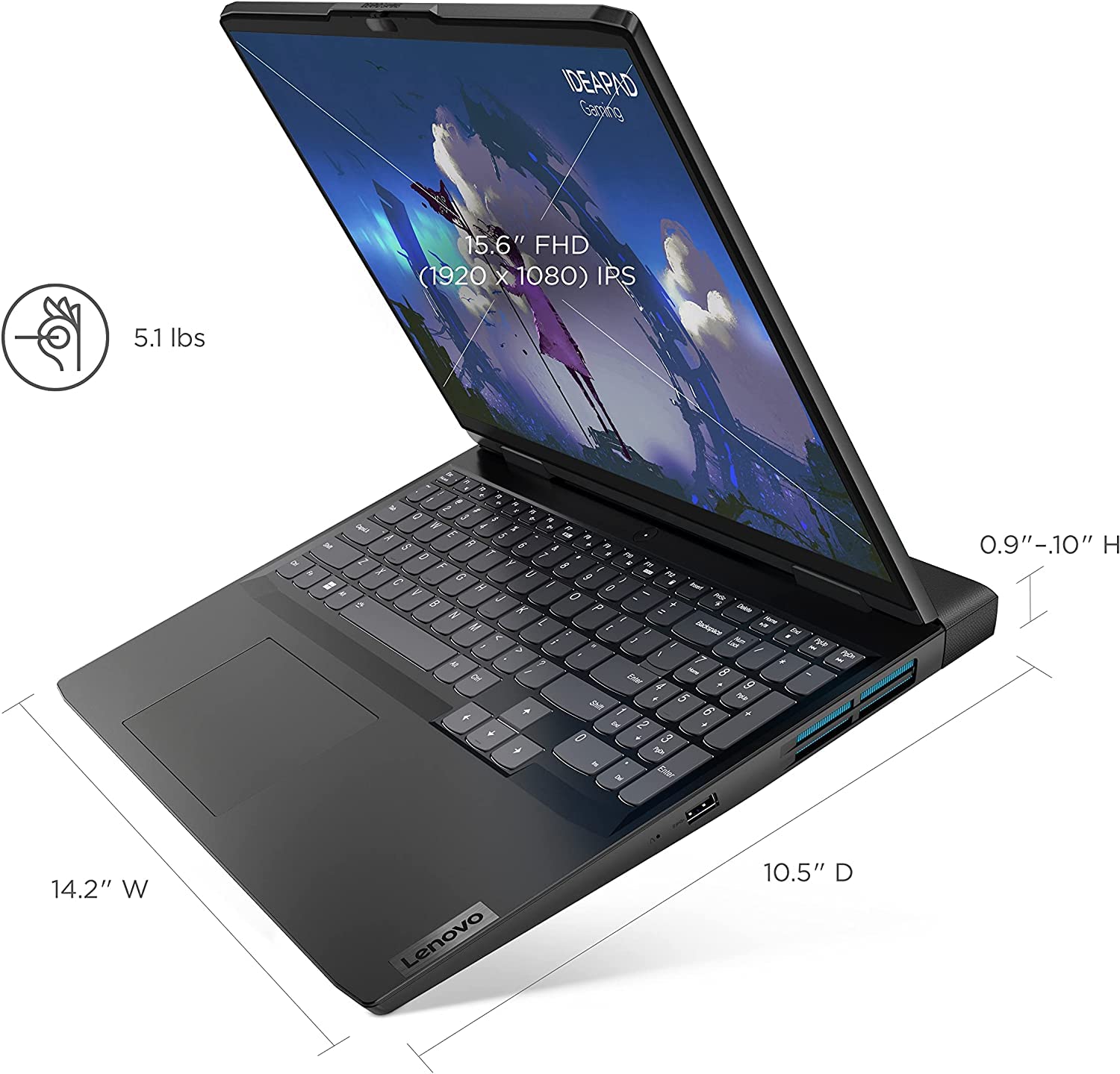 Lenovo IdeaPad Gaming Laptop 2023 | AMD Ryzen 7 7735HS 8-Core Processor | NVIDIA GeForce RTX 4050 6GB Graphics | 16GB DDR5 RAM | 1TB SSD Storage | 15.6