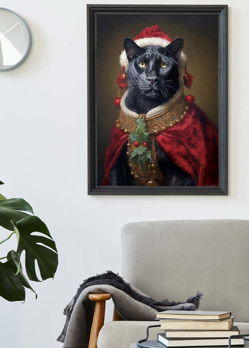 Panther Animal Portrait Print - Stunning Wildlife Wall Art for Home & Office Decor - Perfect for Christmas Gifts, Living Room, Bedroom, or Office Wall Decor