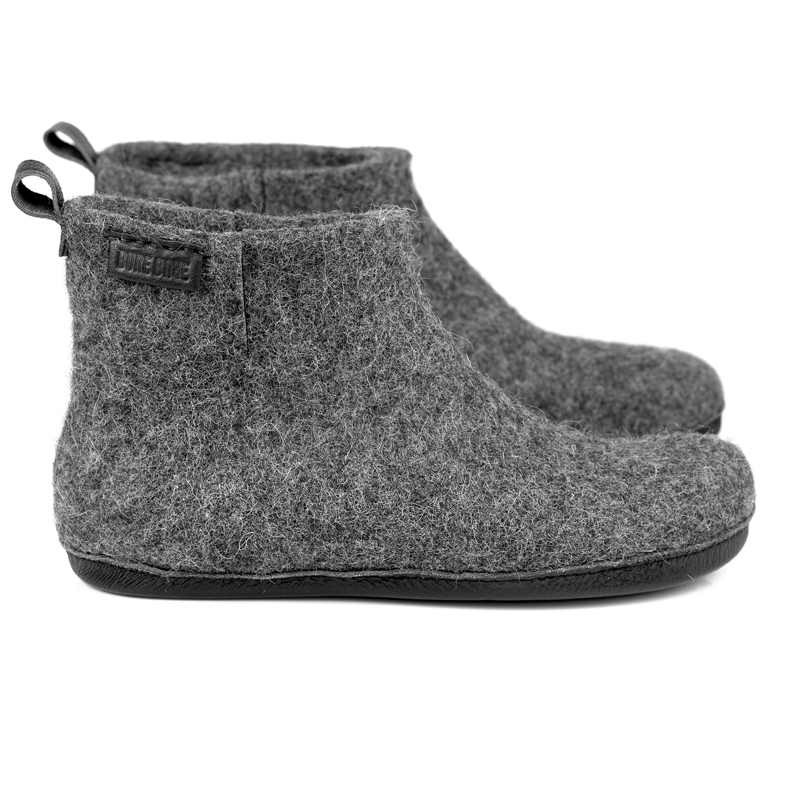 Warm Wool Ankle Bootie Slippers for Men - Cozy Winter House Shoes with Non-Slip Sole | Perfect Father's Day Gift for Dad | Ideal for Indoor Comfort, Lounging & Cold Weather