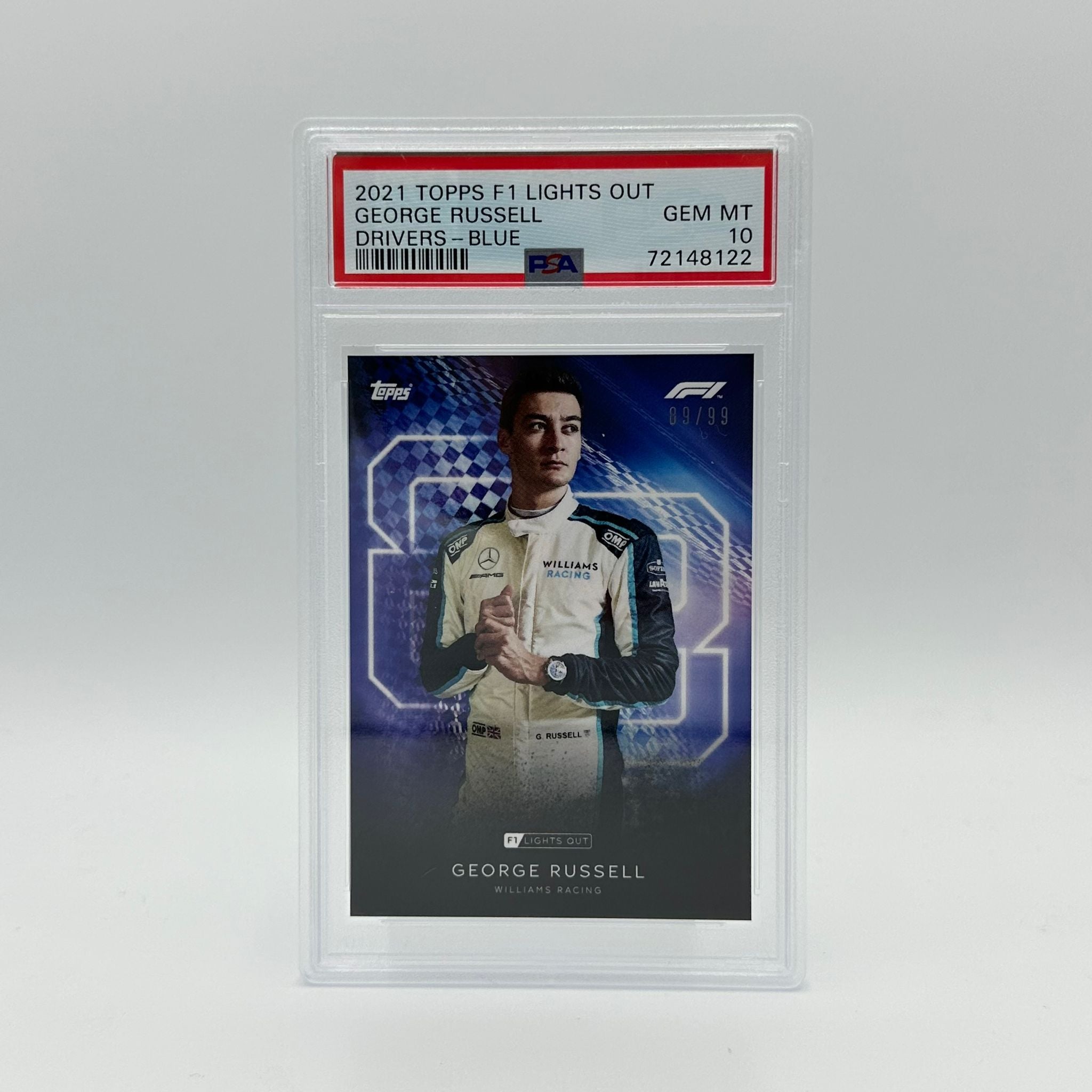 PSA 10 1989-99 Russell George Baseball Card - Blue Parallel Drivers Edition - Perfect for Collectors, Grading, and Sports Memorabilia Displays