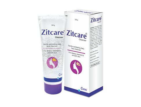 ZItcare Daily Exfoliating Cleanser - 100gm Gentle Face Wash for Acne & Blackheads - Perfect for Morning & Night Skincare Routine