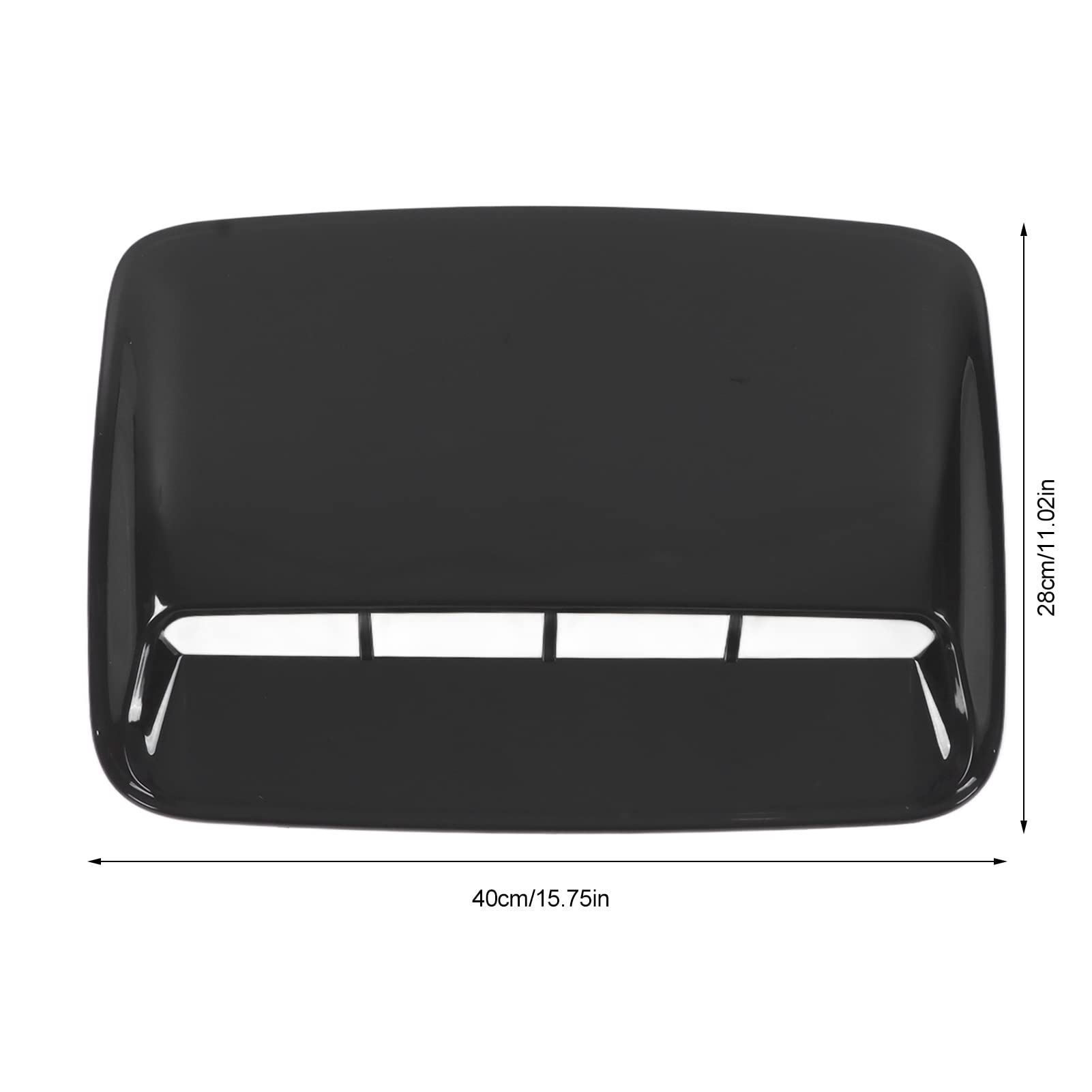 Universal Car Hood Vent Scoop - Glossy Black Bonnet Air Intake Trim Cover | High-Performance Engine Cooling | Perfect for Muscle Cars, Sports Cars & Off-Road Vehicles