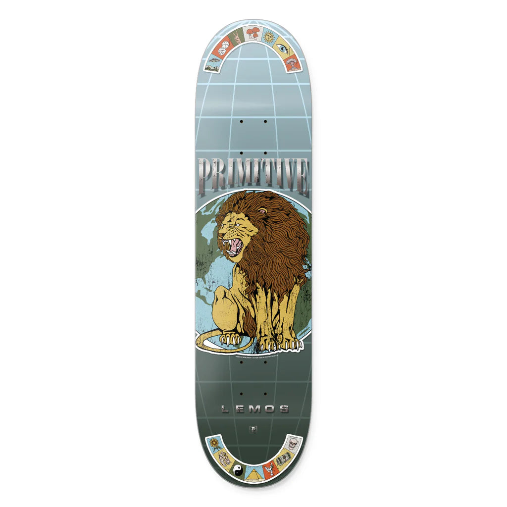 Primitive Lemos Signs Skateboard Deck 8.0 - High-Quality Cruiser & Street Skateboard for Beginners & Pros - Perfect for Commuting, Tricks & Park Riding