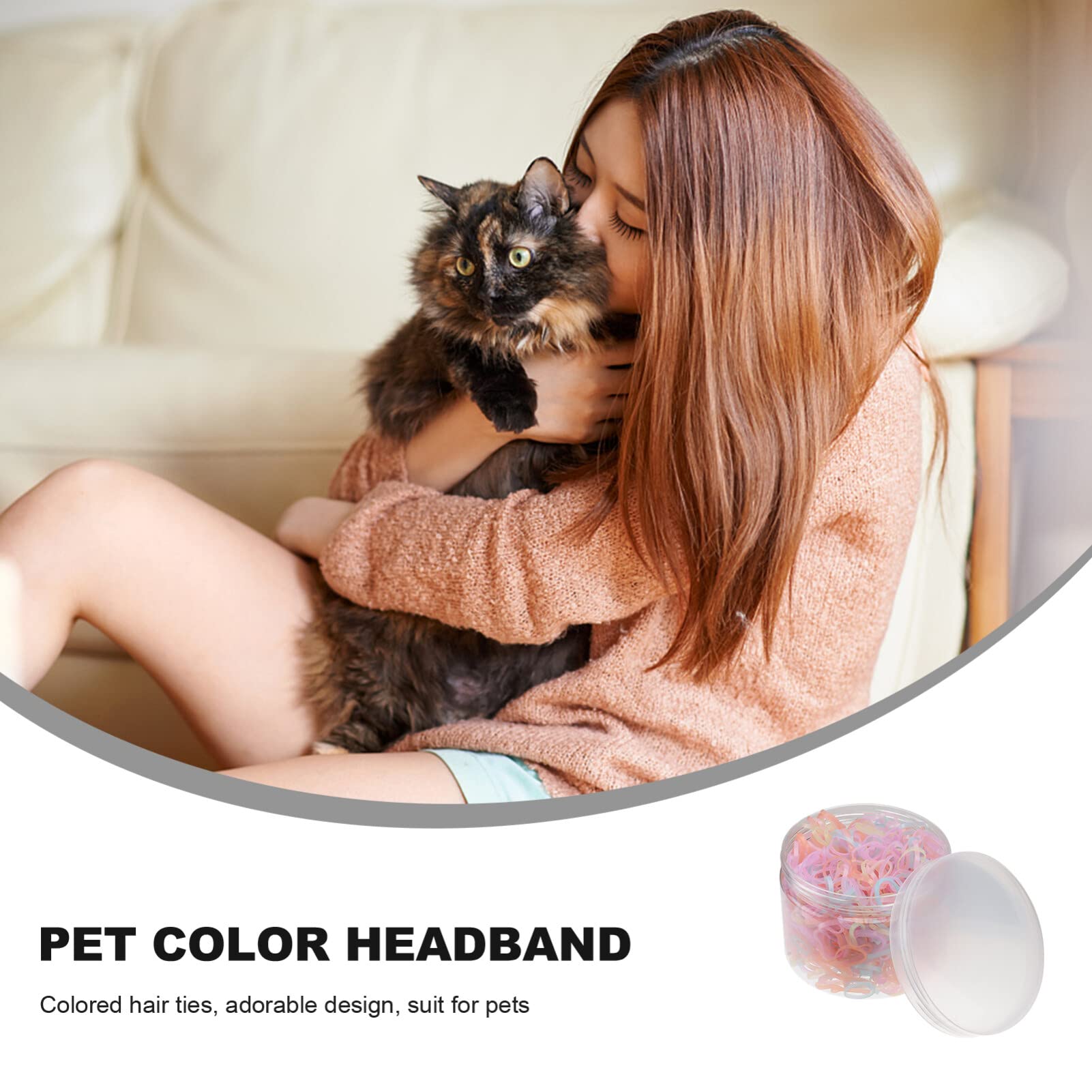 1 Box of 700Pcs Soft Elastic Dog Hair Bands - Colorful Pet Grooming Rubber Bands for Topknots, Puppy Hair Ties & Pet Accessories | Perfect for Dog Shows, Daily Grooming & Styling