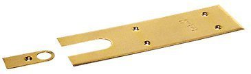 CRL Polished Brass Finish Cover Plates for Jackson 900 Series Floor Mounted Door Closer - Premium Hardware for Commercial Buildings & Office Doors