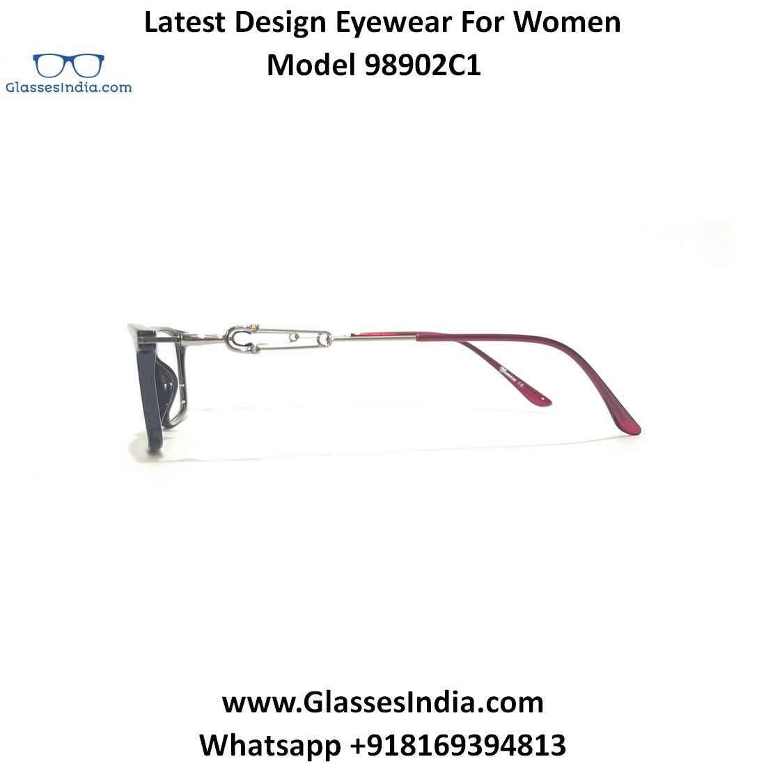 Stylish Rectangle Glasses for Women - Trendy 98902C1 Eyewear for Work, Reading & Everyday Fashion