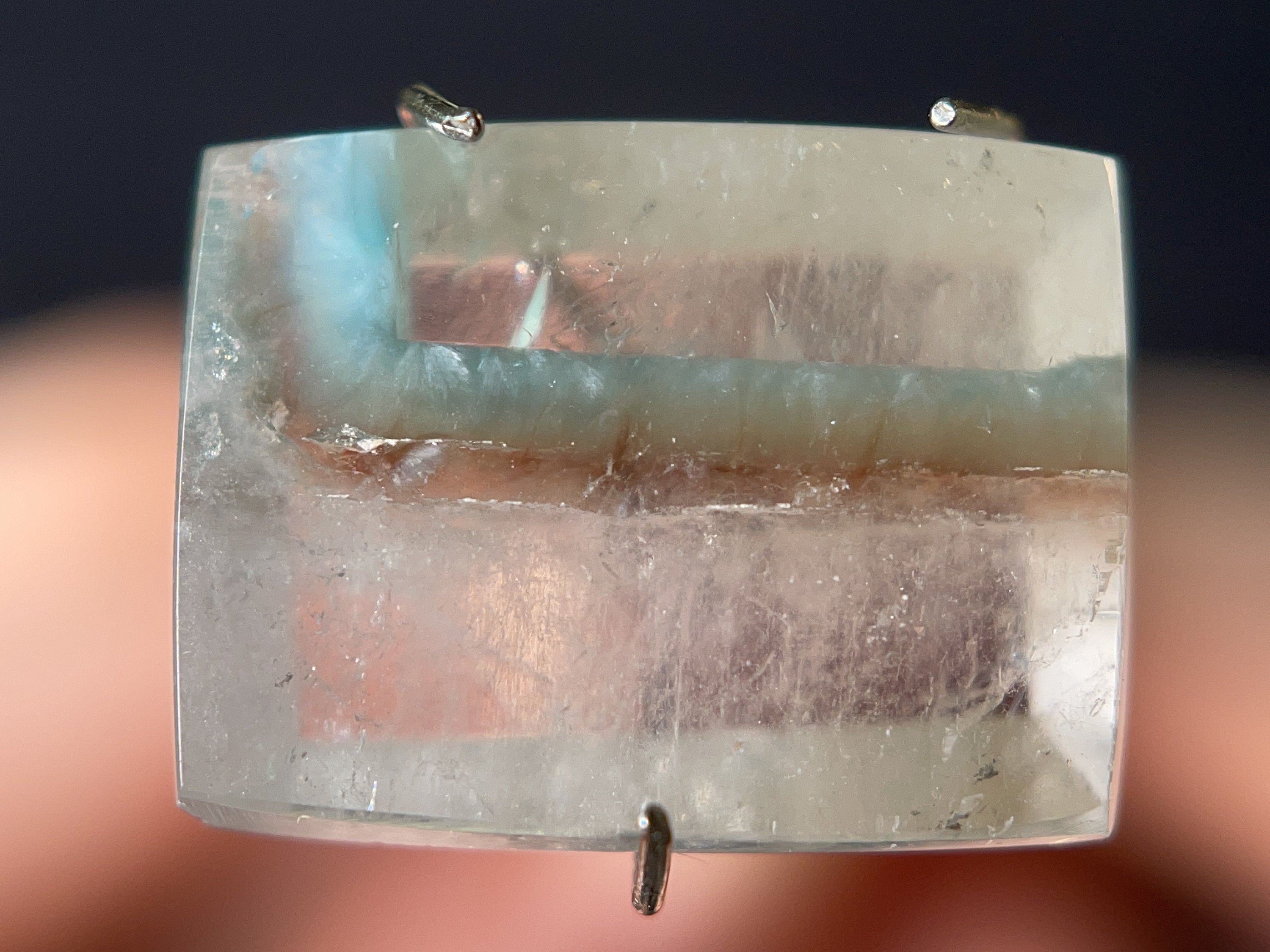 GILALITE Cabochons | Medusa Paraiba Quartz Striped Rectangle Gemstones for Jewelry Making (43860) | Perfect for Pendants, Rings & DIY Craft Projects