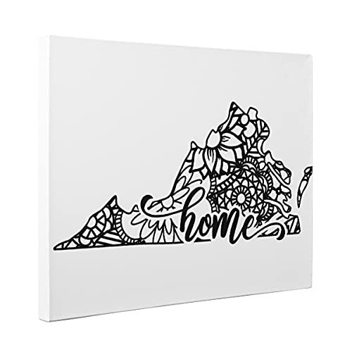 Virginia Coloring Canvas Wall Art - DIY Home Décor for Living Room, Bedroom & Office - Stress Relief & Creative Fun
