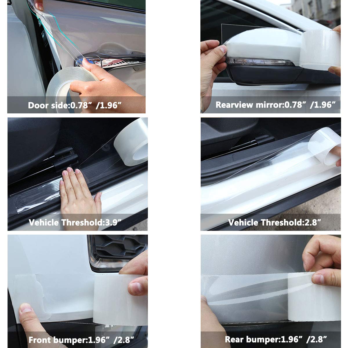Universal Car Door Edge Guards - 33Ft x 2.8In Transparent Anti-Collision Strips, Scratch-Resistant Bumper Protection for Car Doors & Rear Bumpers | Perfect for Parking Lots, Tight Spaces & Daily Commute Protection
