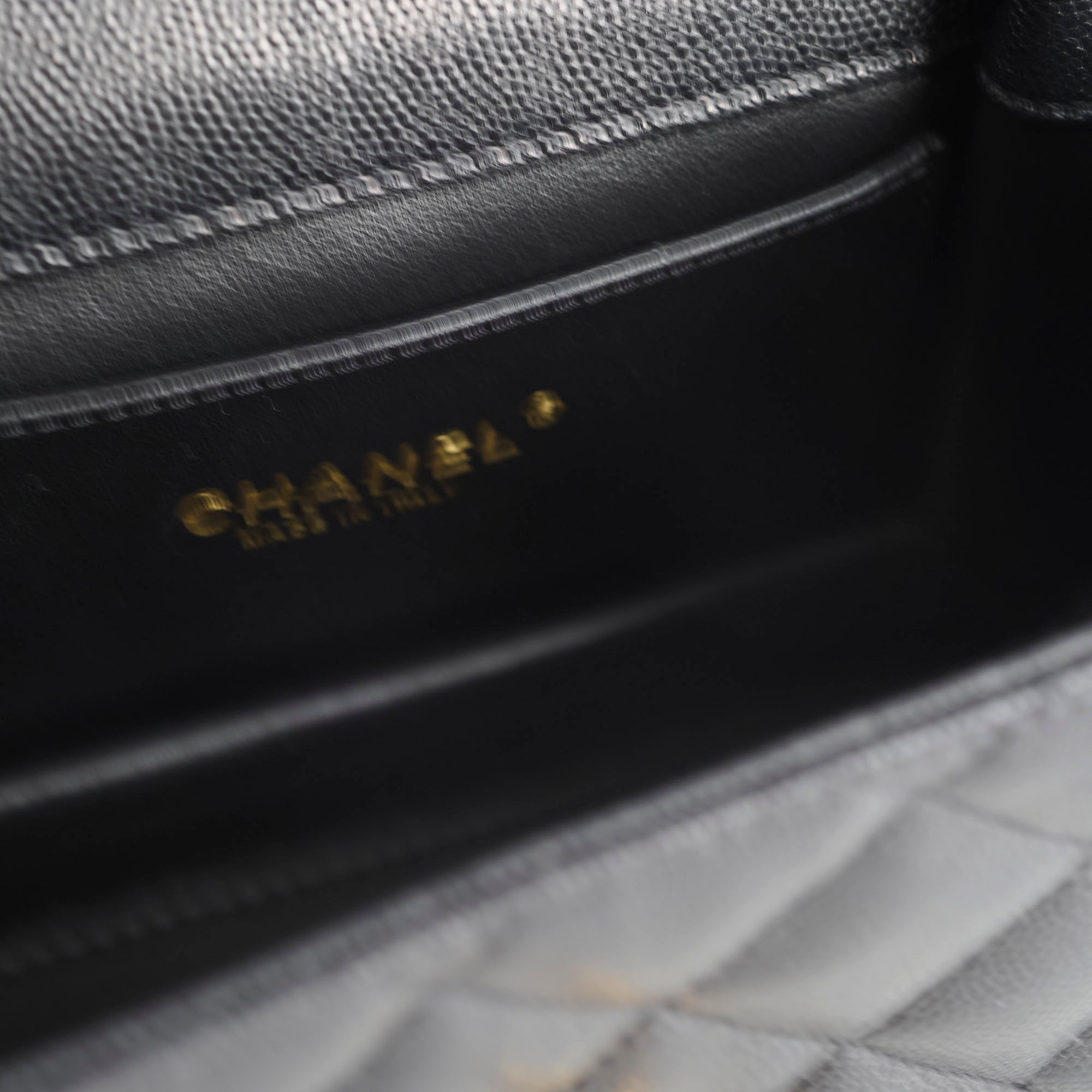 Chanel Caviar 22k Gold Coco First Flap Bag Black Microchip - Luxury Designer Handbag for Women, Perfect for Parties, Dates & Special Occasions