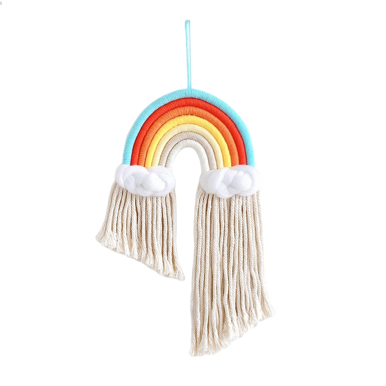 Nordic Style Woven Rainbow Cloud Tassel Wall Hanging - Handmade Home Decor for Kids Room, Nursery, Bedroom & Living Room - Boho Chic Decoration for Birthday Parties, Baby Showers & Wall Aesthetics (Color 03)