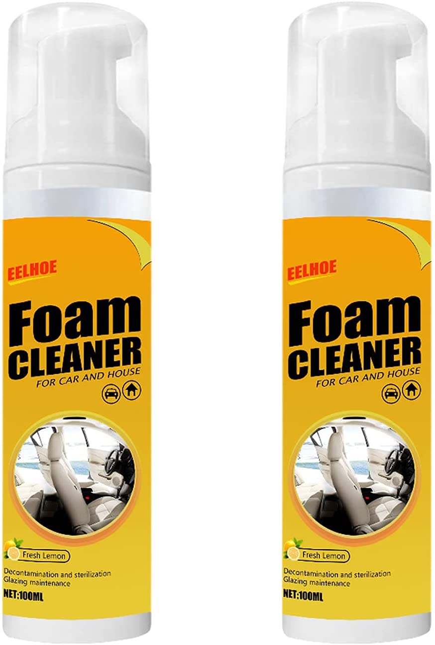 XYZO Multi-Functional Car Foam Cleaner - Powerful Stain Remover for Leather, Upholstery & Kitchen Surfaces | All-Purpose Cleaning Spray for Cars, Home & Office (200ml) - Perfect for Deep Cleaning Seats, Countertops & Tough Stains