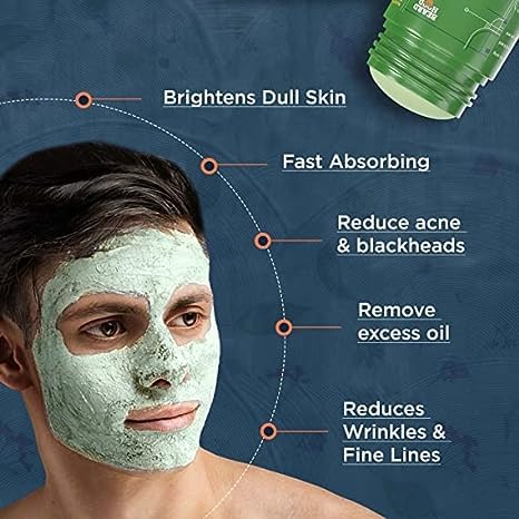 LANELLIE Green Tea Cleansing Mask Stick - Blackhead & Whitehead Remover, Oil Control & Anti-Acne Treatment | Purifying Detox Clay Mask with Hyaluronic Acid & Green Tea Extract | Deep Pore Cleansing for Clear Skin | Perfect for Daily Skincare Routine & Spa Night Self-Care
