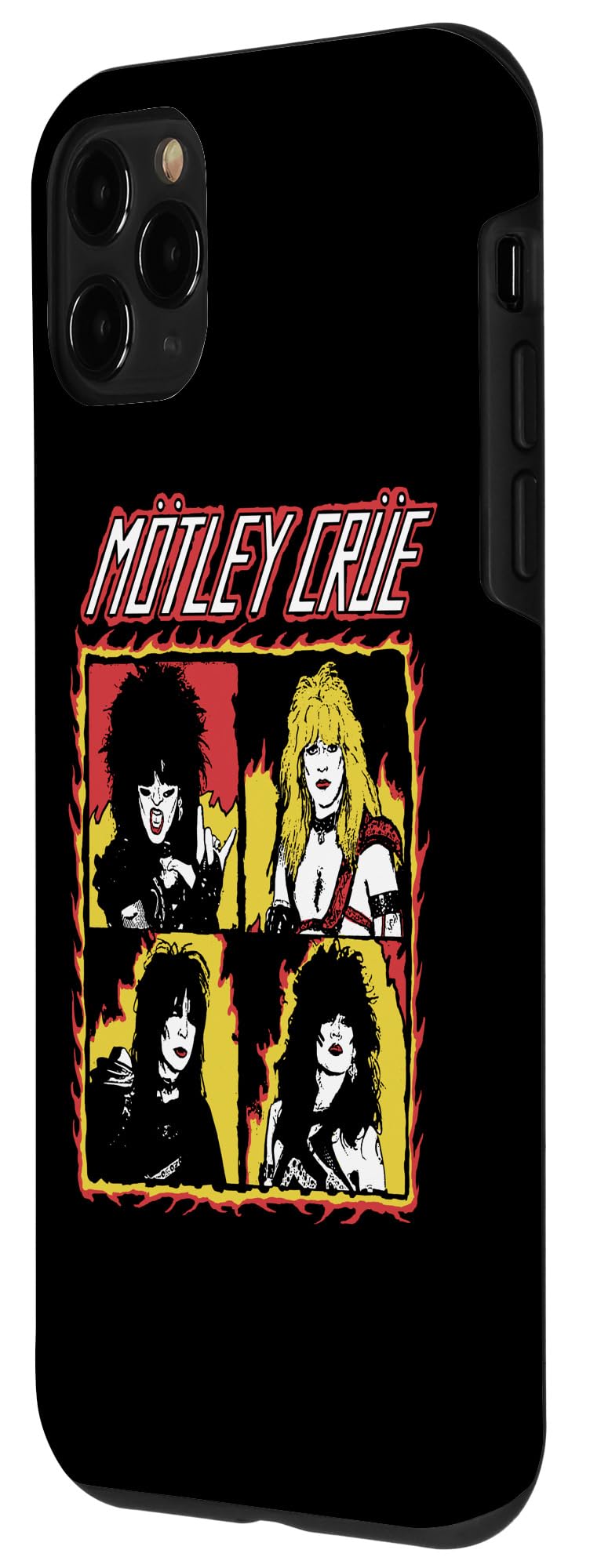 iPhone 11 Pro Case - Mötley Crüe Shout At The Devil Flames Design | Protective Phone Cover for iPhone 11 Pro | Perfect for Concerts, Rock Fans & Music Lovers