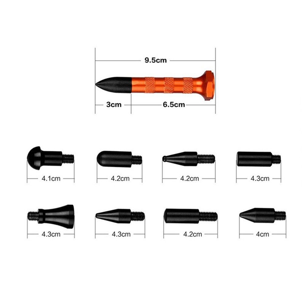 GS 10pcs Paintless Dent Repair Kit - Car & Refrigerator Dent Removal Tools for Hail Damage