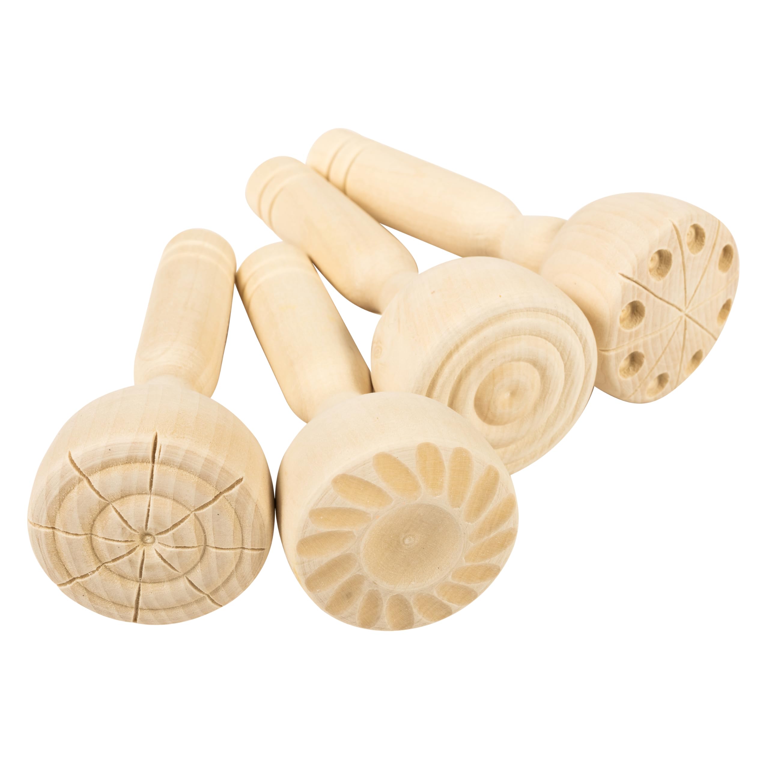 READY 2 LEARN Paint and Dough Wooden Stampers - Set of 4 Stamps for Kids Arts & Crafts, DIY Projects, Sensory Play and Classroom Activities