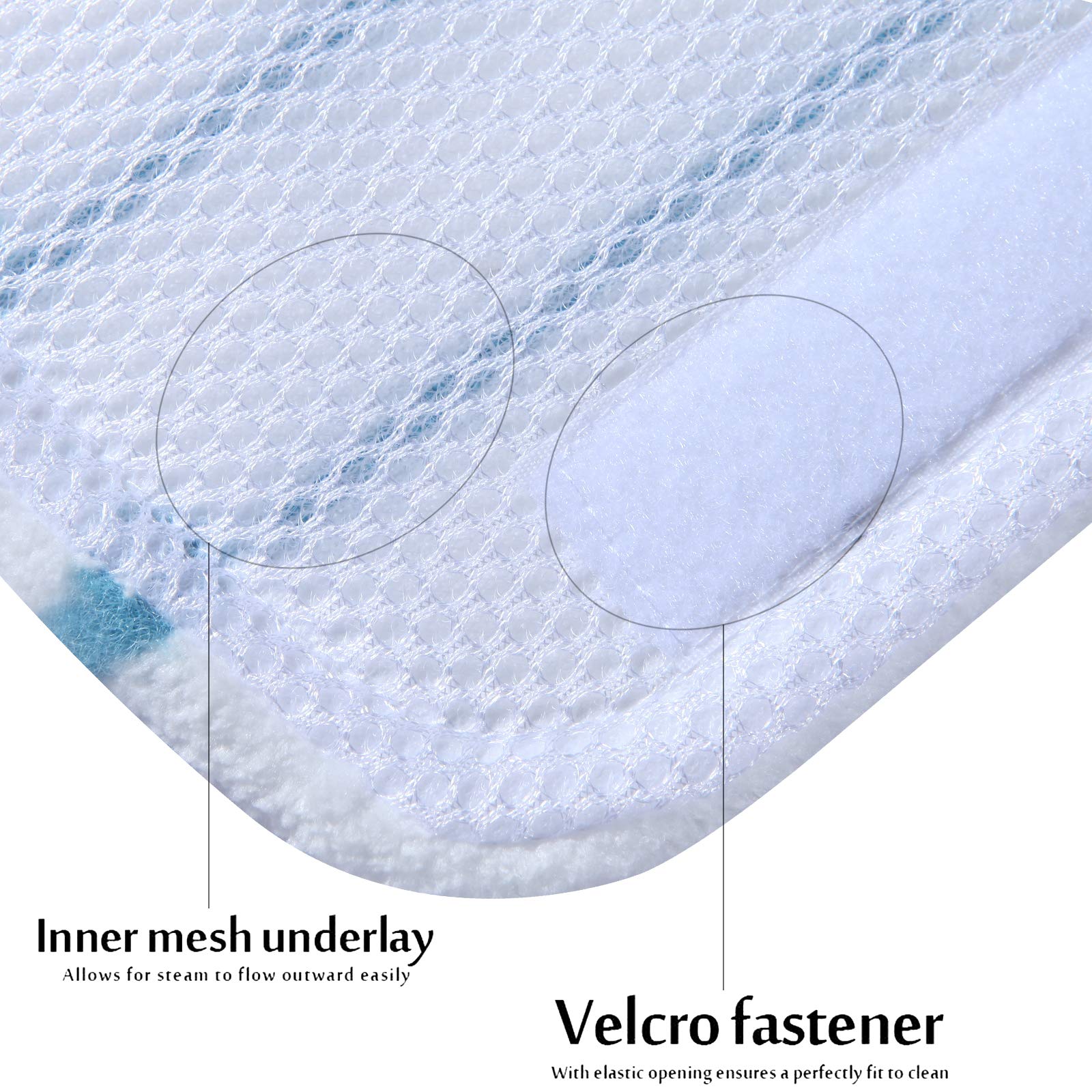 10-Pack Black Steam Mop Replacement Microfiber Cloths - Compatible with Shark FSMH1321JMD, FSM1616, FSM1500, FSM1600 Series | Heavy-Duty Cleaning Pads for Floors, Tile & Hardwood Surfaces