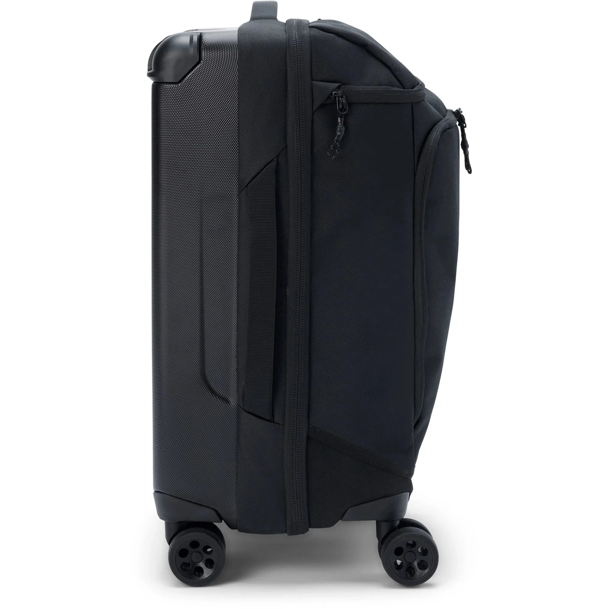 Dakine Split 4 Wheel Carry On Roller Bag 48L Black - Lightweight Spinner Luggage for Air Travel, Business Trips & Weekend Getaways