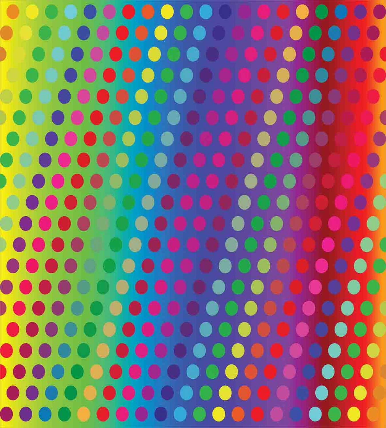 Ambesonne Gradient Rainbow Dots Duvet Cover Set - 3 Piece King Size Bedding with 2 Pillow Shams, Colorful Diagonal Dot Pattern - Perfect for Modern Bedrooms, Guest Rooms & Kids' Rooms