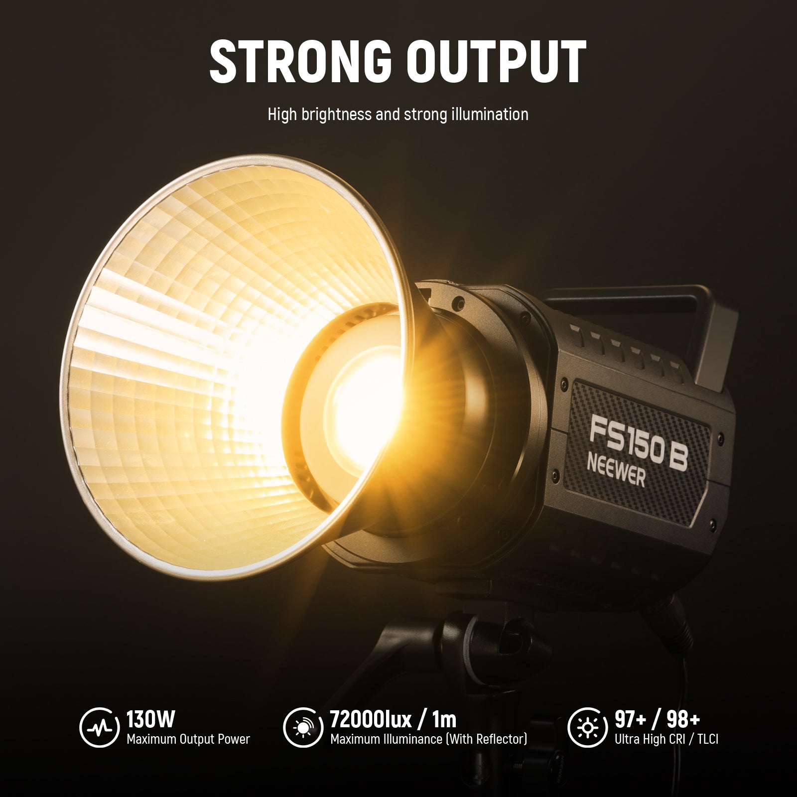 NEEWER FS150B 130W Bi-Color LED Video Light Panel - Professional Continuous Lighting for Photography, YouTube Videos, Studio Streaming & Live Broadcasting