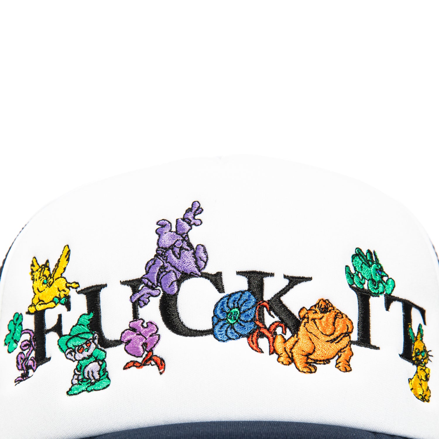 HUF F**k it Trip Foam Front Trucker Snapback Hat - White & Navy | Adjustable Baseball Cap for Men & Women | Streetwear Fashion & Casual Outfits