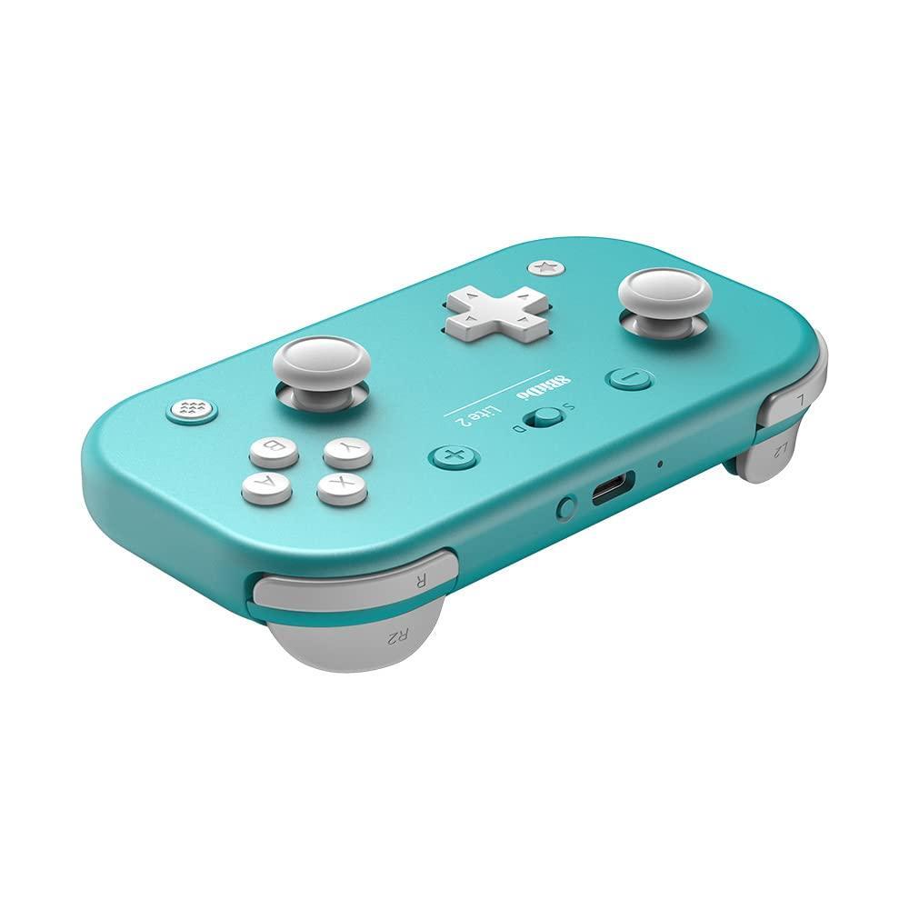 8BitDo Lite 2 Bluetooth Game Controller - Wireless Gamepad for Switch/PC/Android/iOS, Ergonomic Design, Turbo Function (Turquoise Edition) - Perfect for Mobile Gaming, Cloud Gaming & Retro Console Emulation