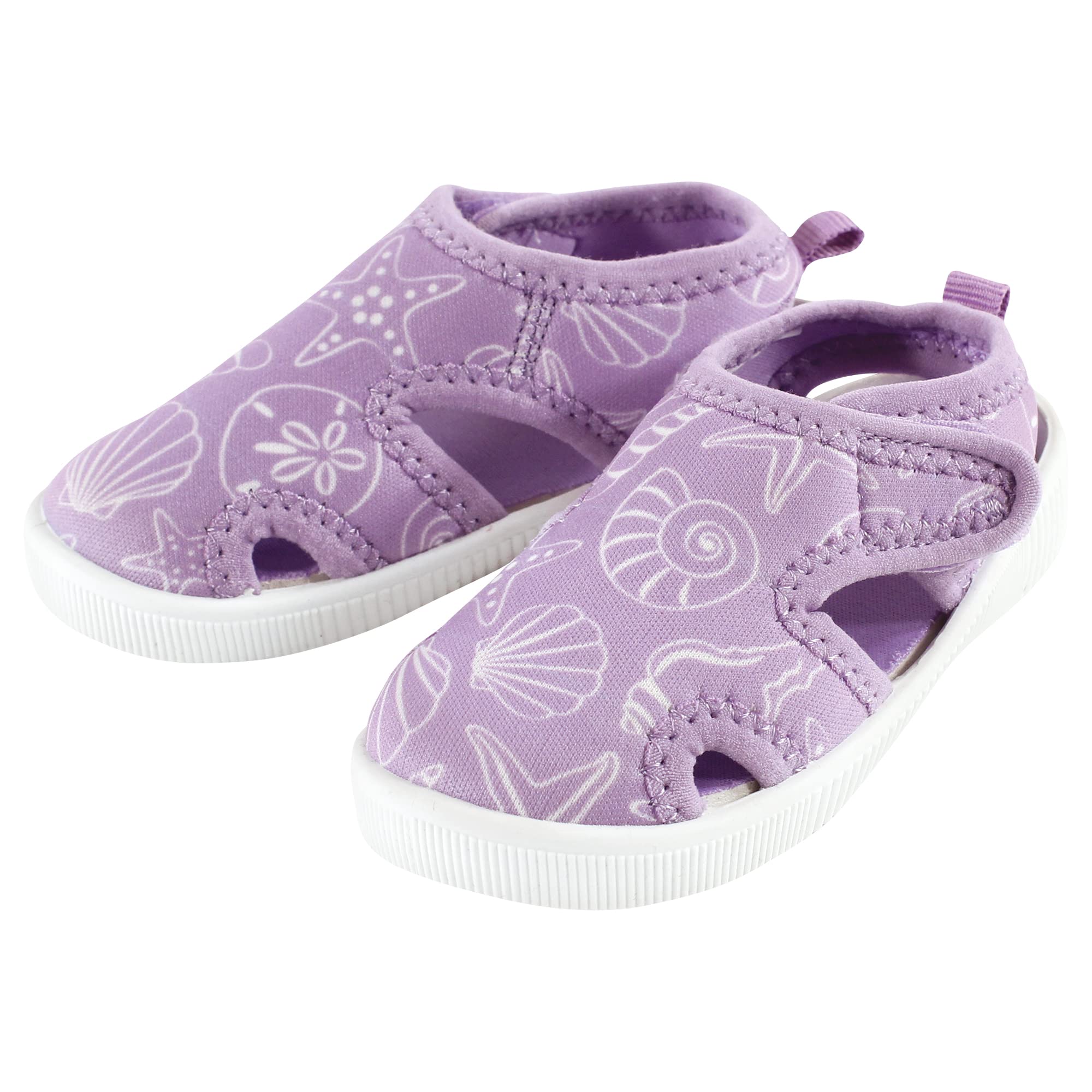 Hudson Baby Unisex Infant Sandals & Water Shoes - Sea Shell Design, Size 8 US - Perfect for Beach, Pool & Outdoor Play