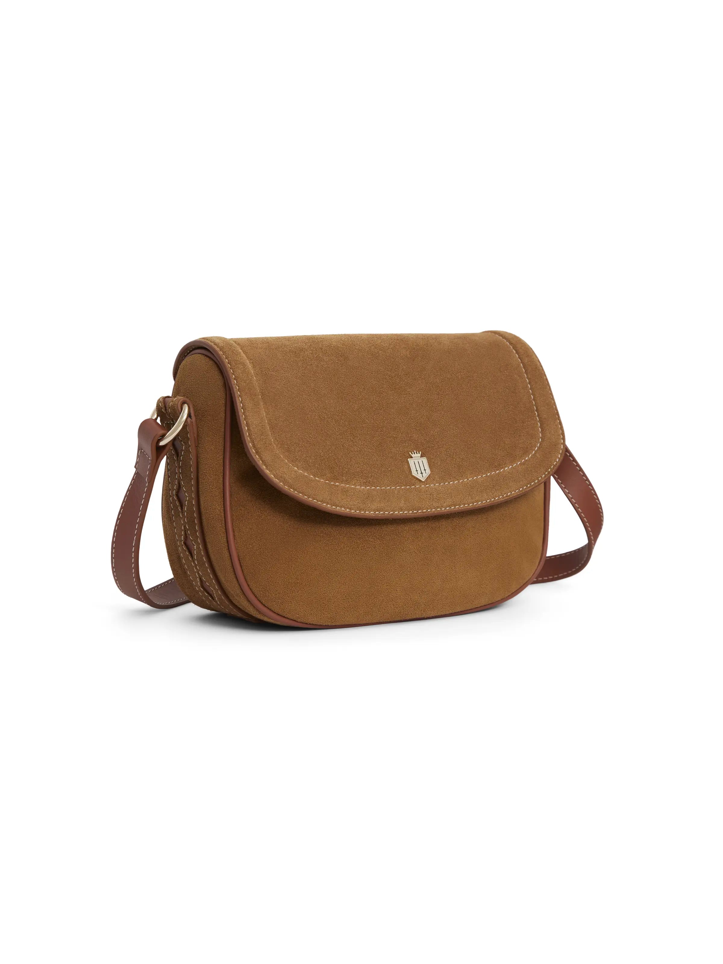Premium Ohio Saddle Bag in Tan - Durable Leather Equestrian Accessory for Horse Riding, Trail Rides & Western Shows