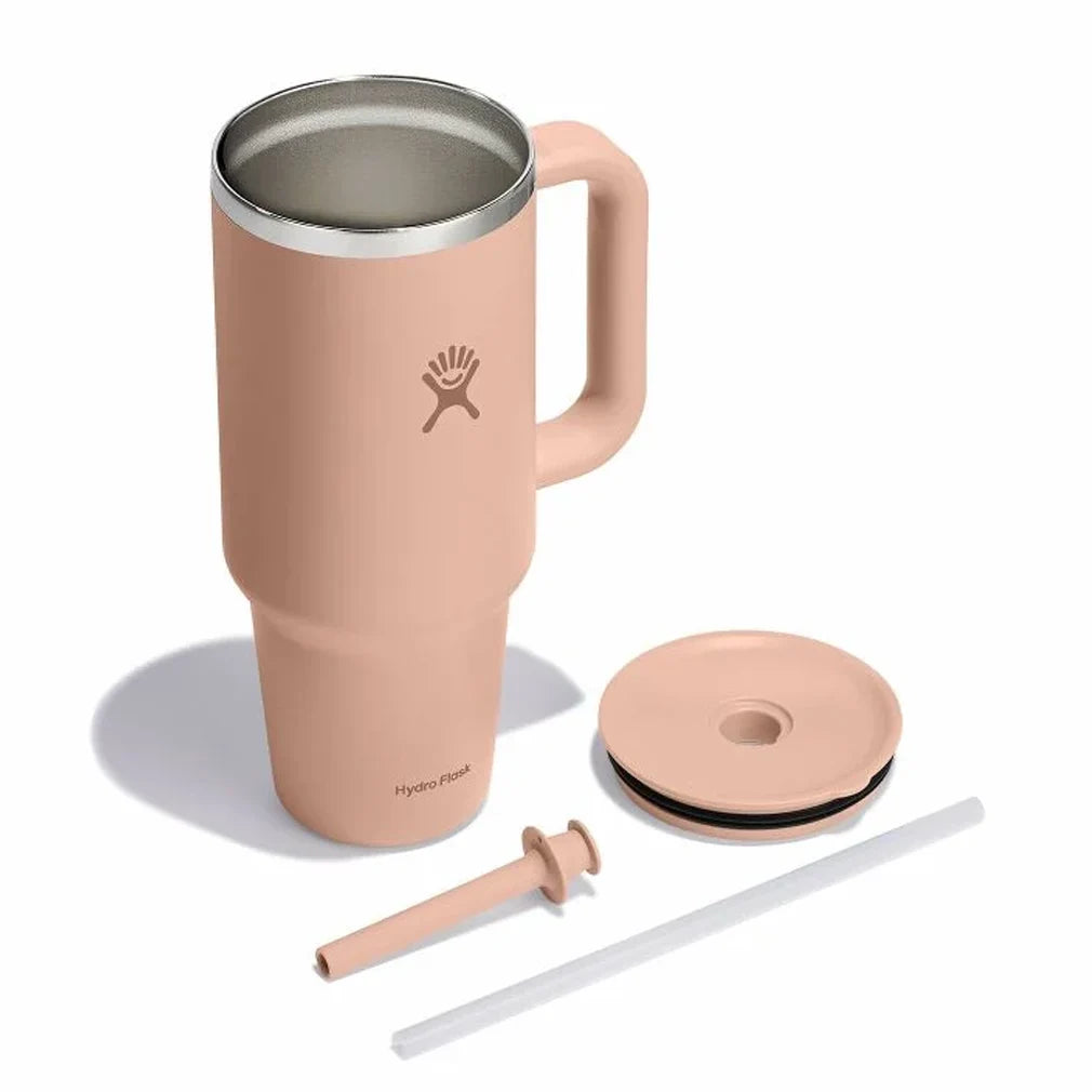 40 oz Stainless Steel Vacuum Insulated Travel Tumbler with Lid & Straw - Keeps Drinks Hot/Cold for 24 Hours - Perfect for Commuting, Hiking, Camping & Outdoor Activities
