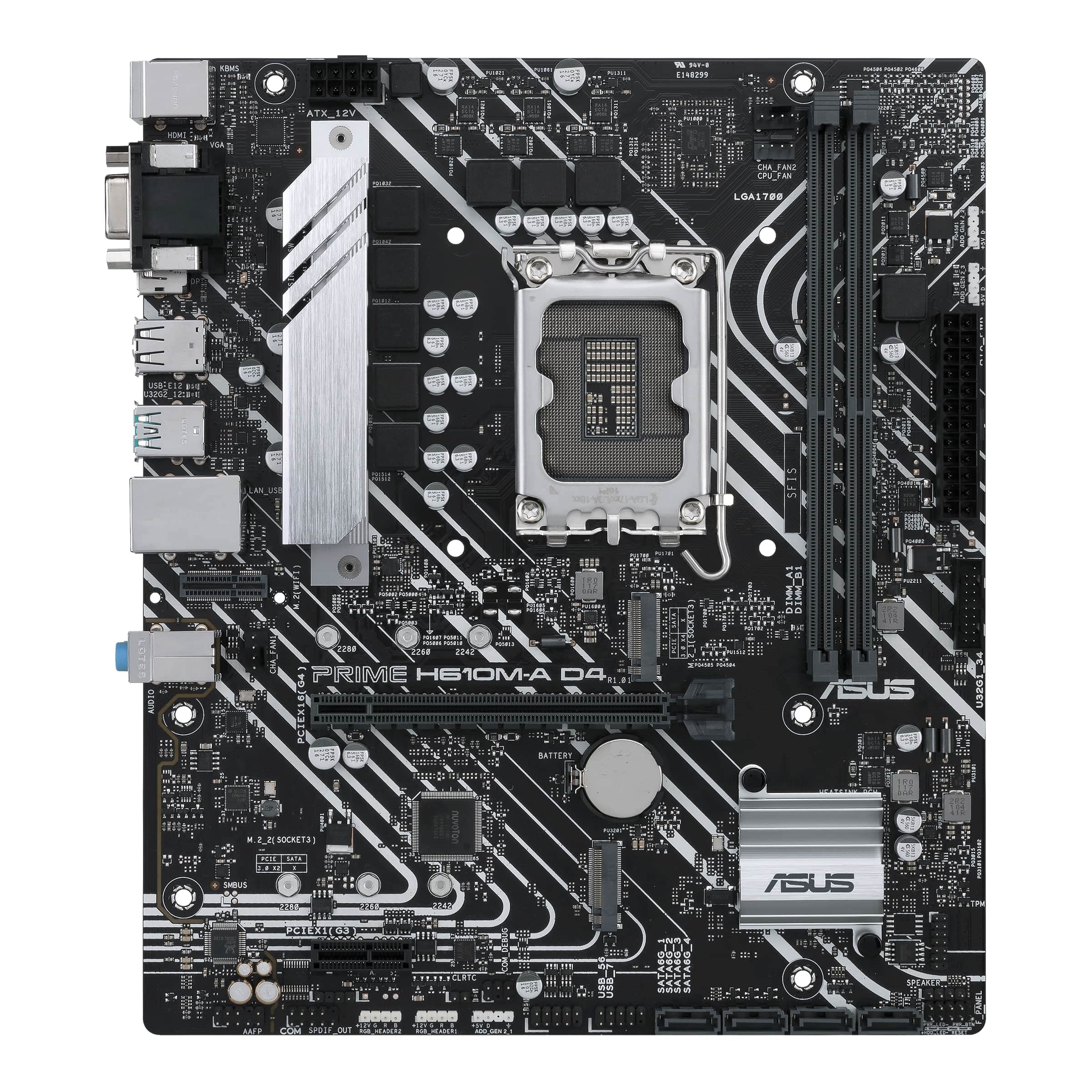ASUS Prime H610M-A D4-CSM Intel LGA 1700 mATX Motherboard - PCIe 4.0, 1Gb LAN, Business IT Management - Perfect for Office Workstations, Small Business Servers & Home PC Builds