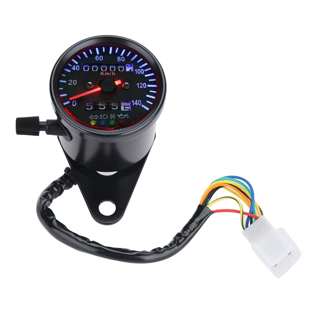 LED Backlight 12V Motorcycle Speedometer Gauge Kit - Cafe Racer & Cruiser Upgrade