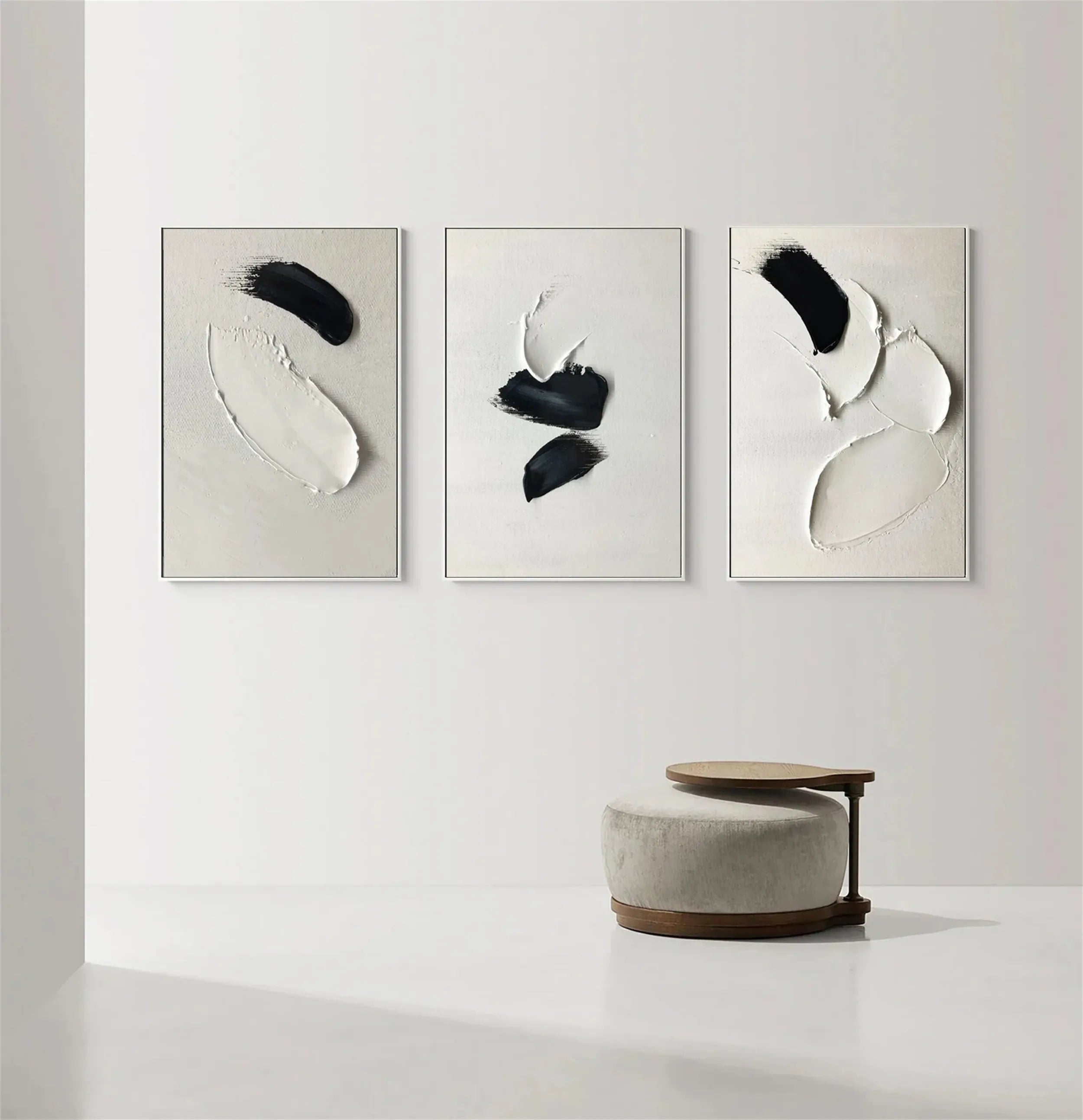 Minimalist Balance Canvas Painting Set of 3 - Modern Abstract Wall Art for Living Room, Bedroom & Office Decor #MM286