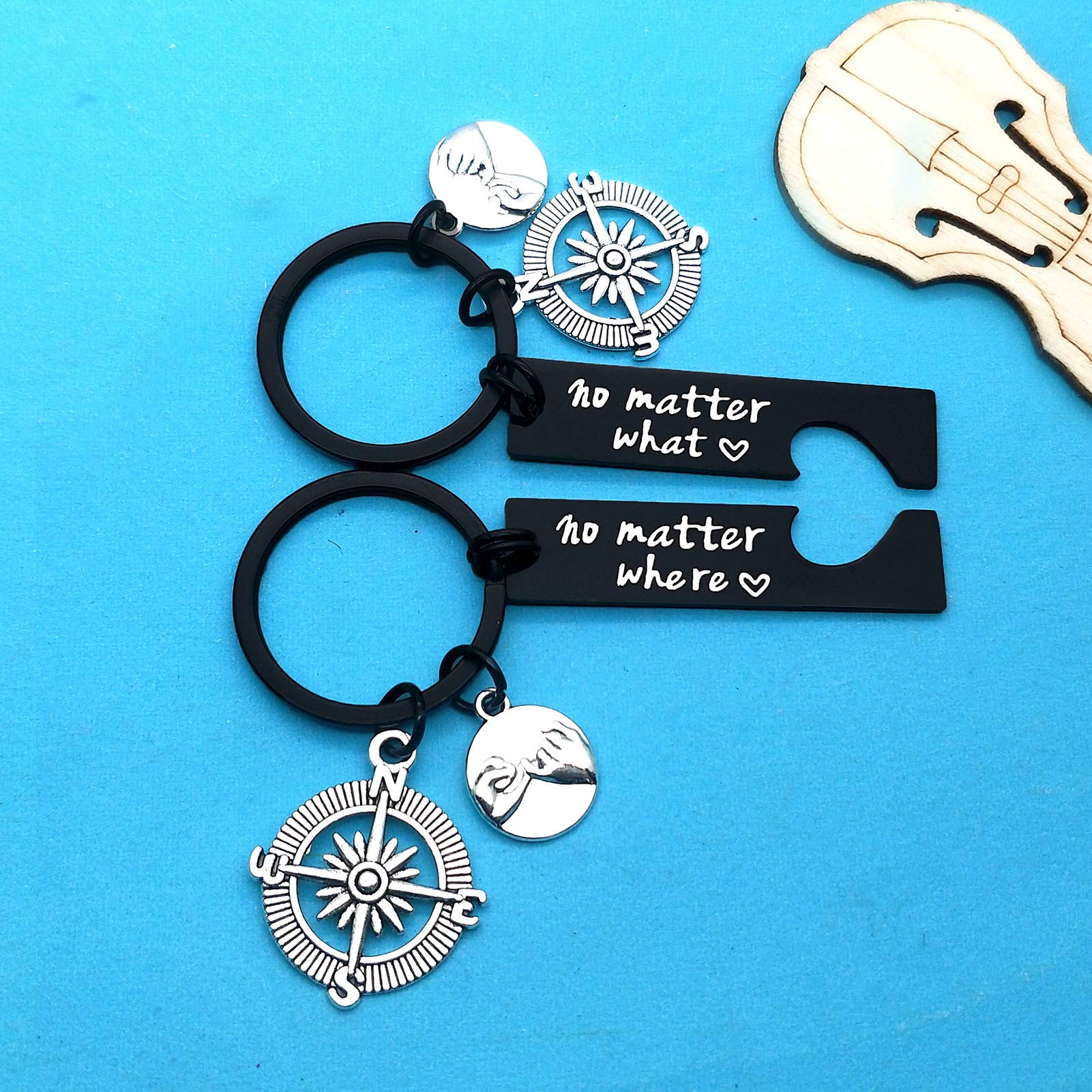 Xiahuyu Best Friend Keychain - No Matter What No Matter Where Keychain - Thoughtful Christmas & Birthday Gifts for Women - Perfect Friendship Gift for BFFs, Sisters & Couples - Ideal for Anniversaries, Graduations & Everyday Carry