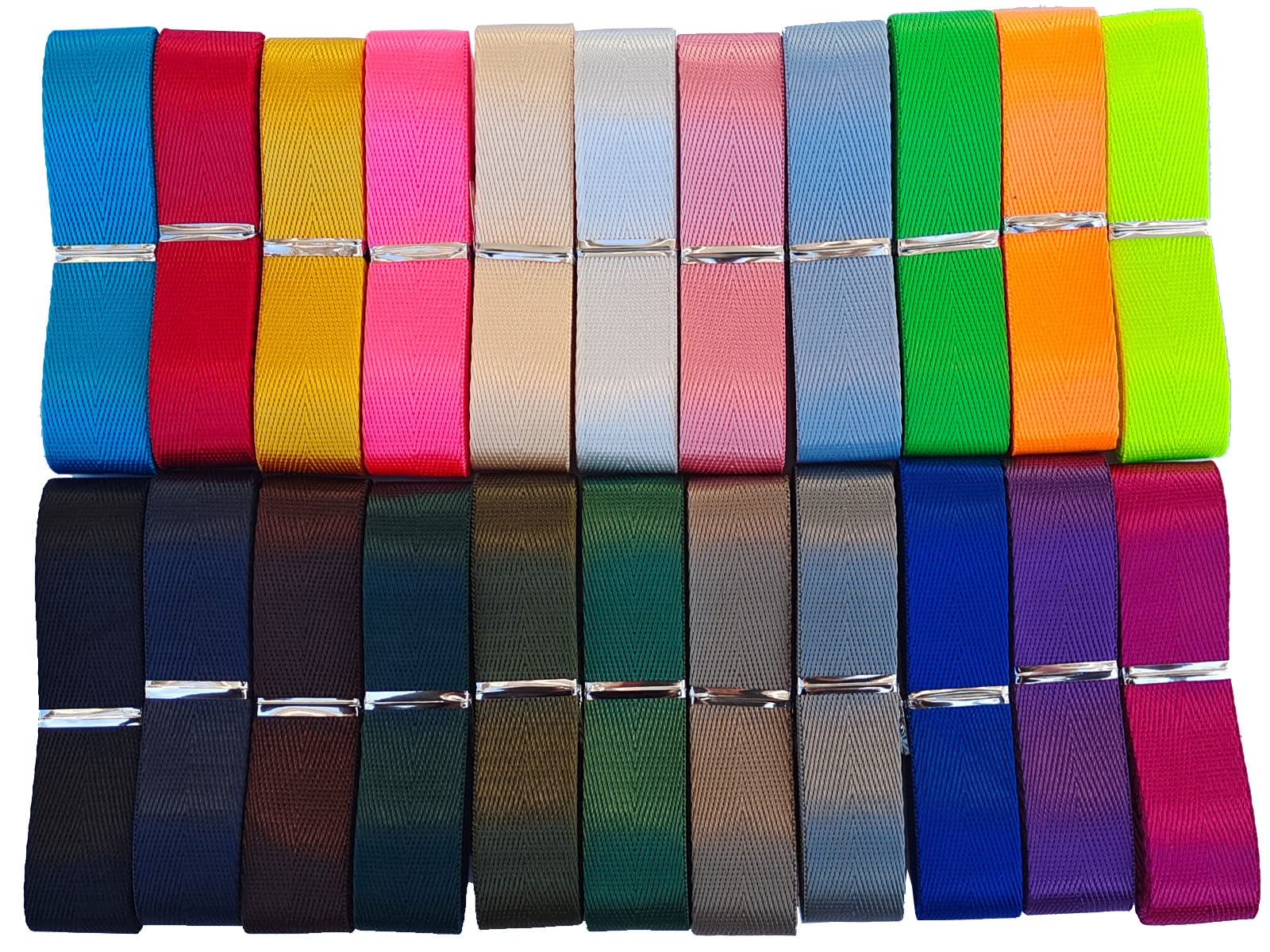 Durable 1 Inch & 1.5 Inch Nylon Webbing Straps - Mixed Colors for Backpacks, Pet Collars, DIY Crafts & Gardening Supplies | Heavy-Duty Flat Nylon Belt for Cargo Straps, Dog Leashes & Outdoor Gear