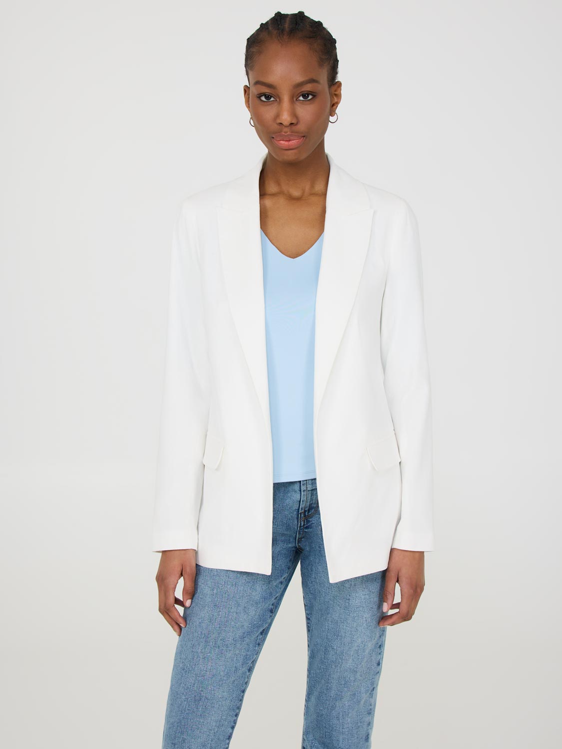 Stylish Linen Blend Open Blazer for Women - Lightweight Summer Jacket for Office, Travel & Casual Outfits